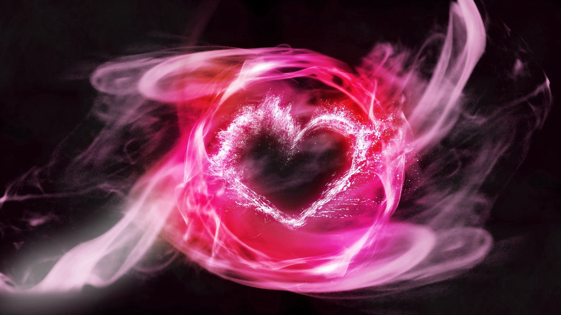 smoke, love, light, light coloured, heart, shroud phone wallpaper