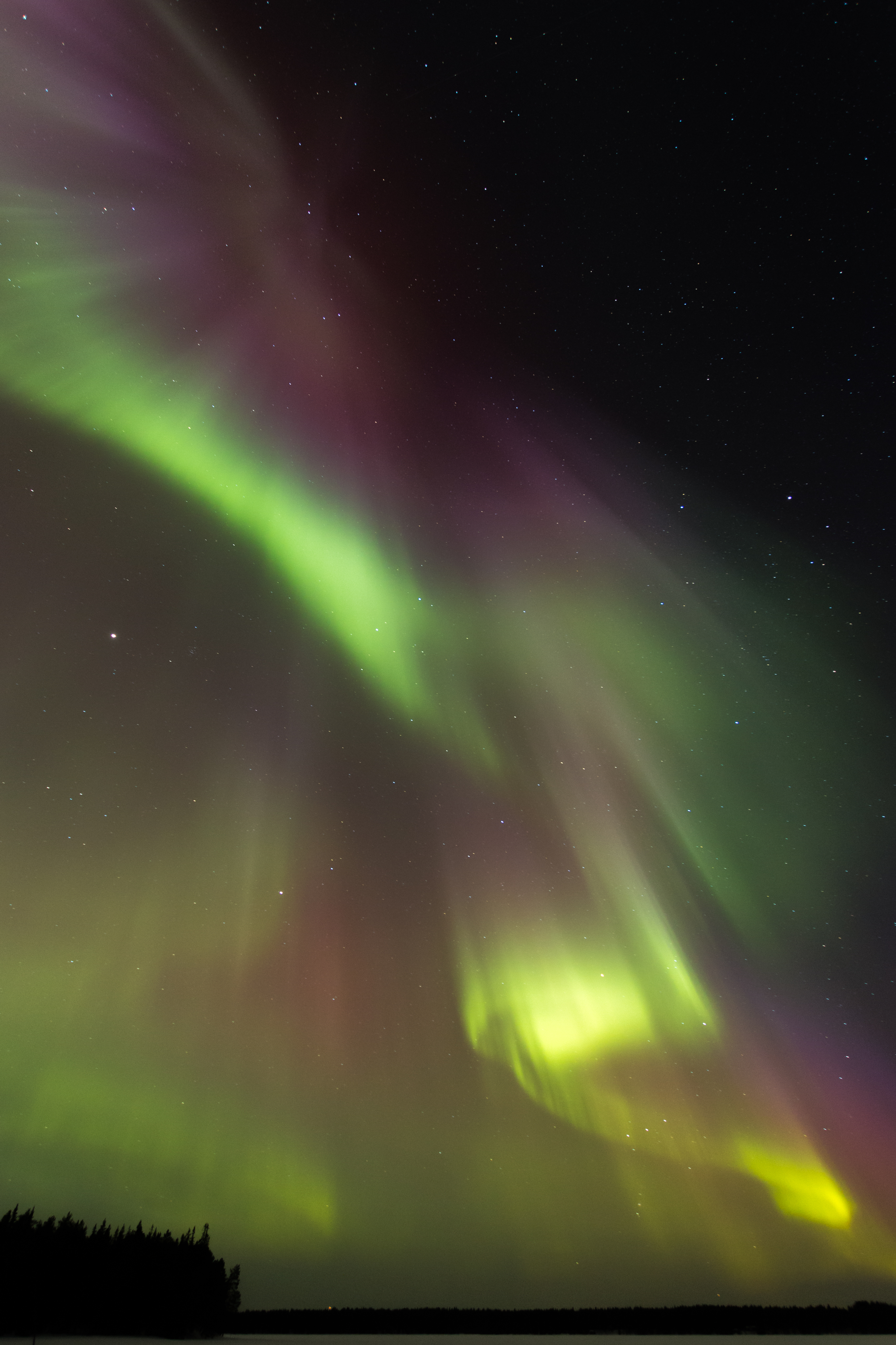 119355 Hintergrundbild herunterladen nordlichter, natur, sky, übernachtung, sternenhimmel, aurora borealis, aurora - Bildschirmschoner und Bilder kostenlos