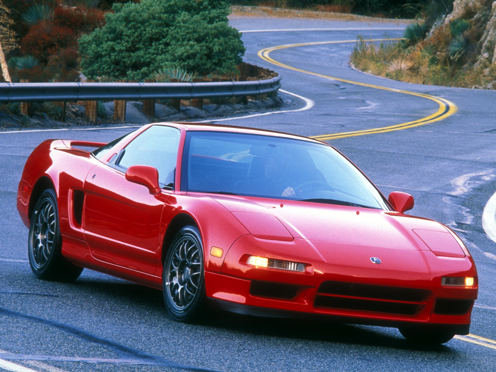 road, acura, sports, auto, nature, cars, red, front view, style, akura, 1999, nsx, hsx, nsh Free Stock Photo
