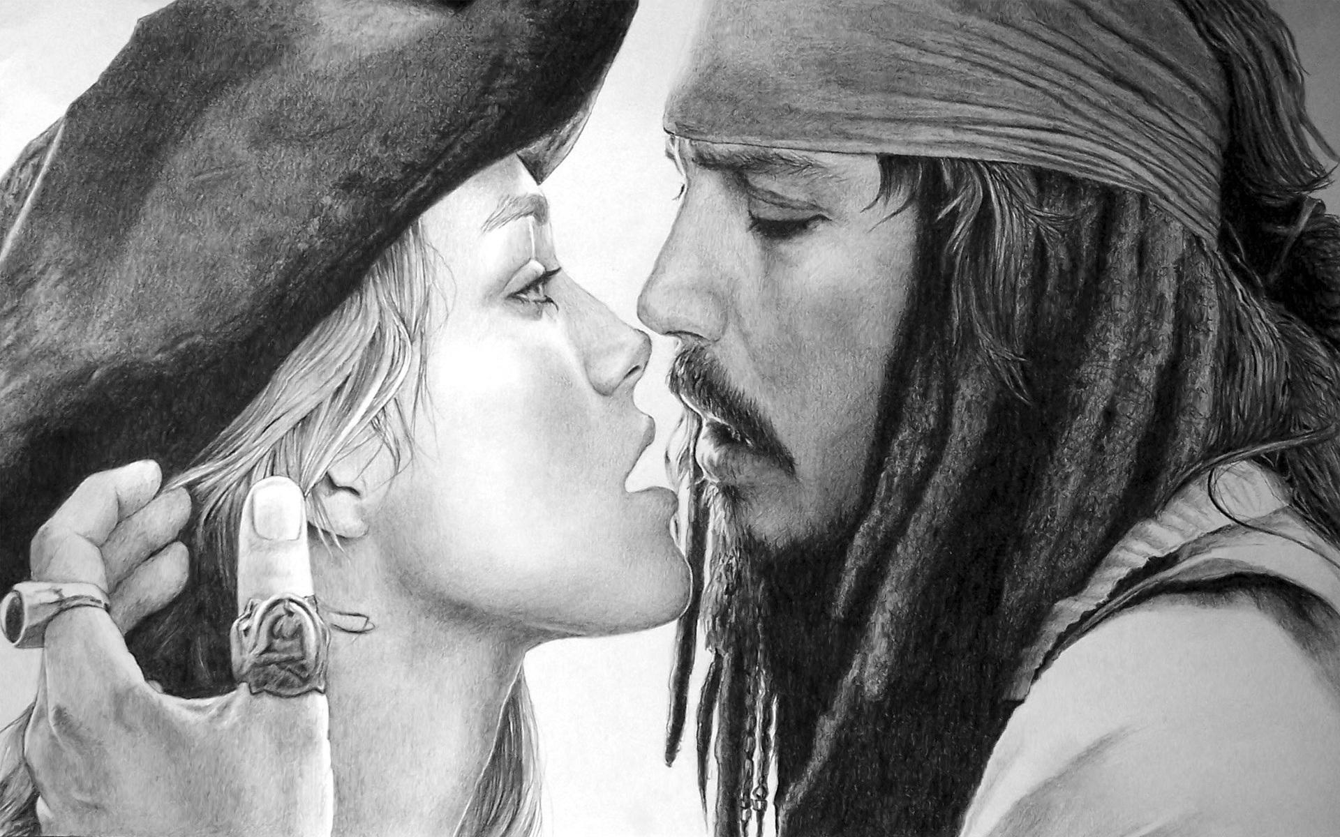 Пираты Карибского моря Элизабет Суонн и Джек Воробей