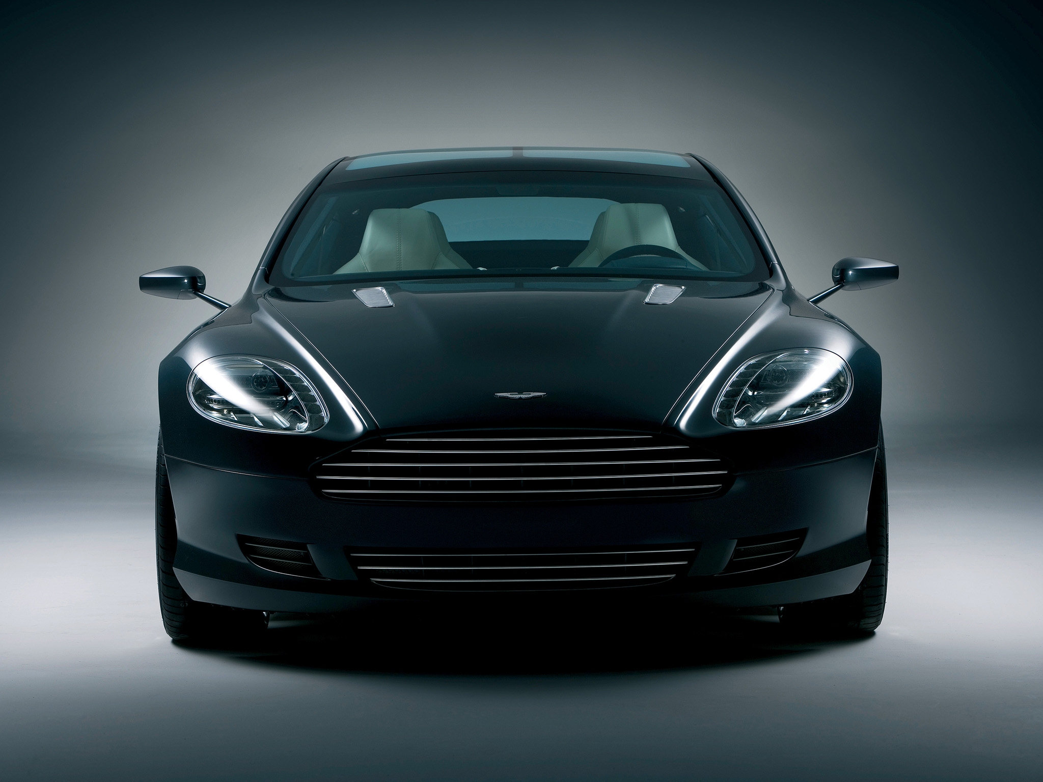 front view, black, aston martin, cars Cell Phone Image
