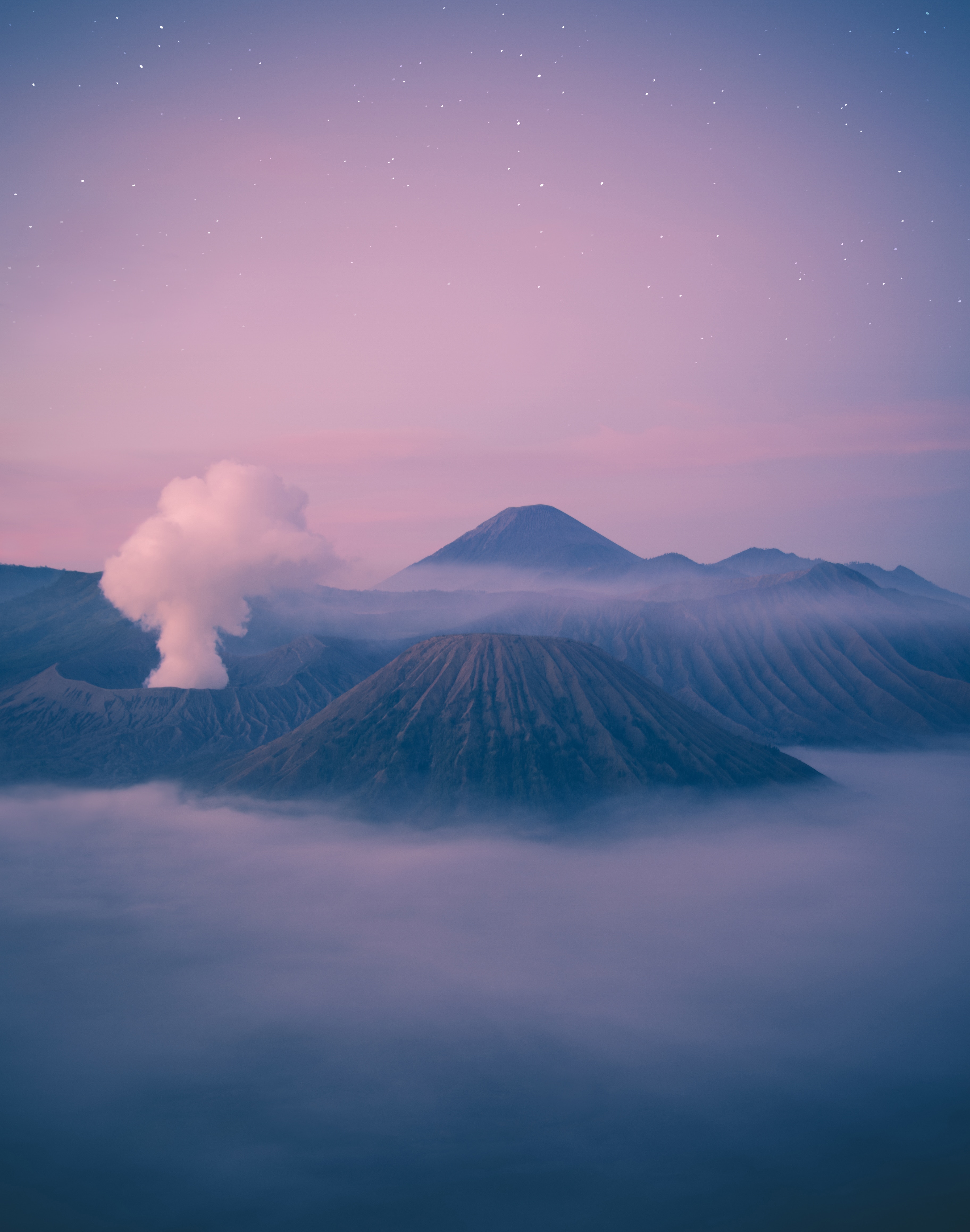 indonesia, nature, clouds, mountain, fog, mountain bromo, mount bromo