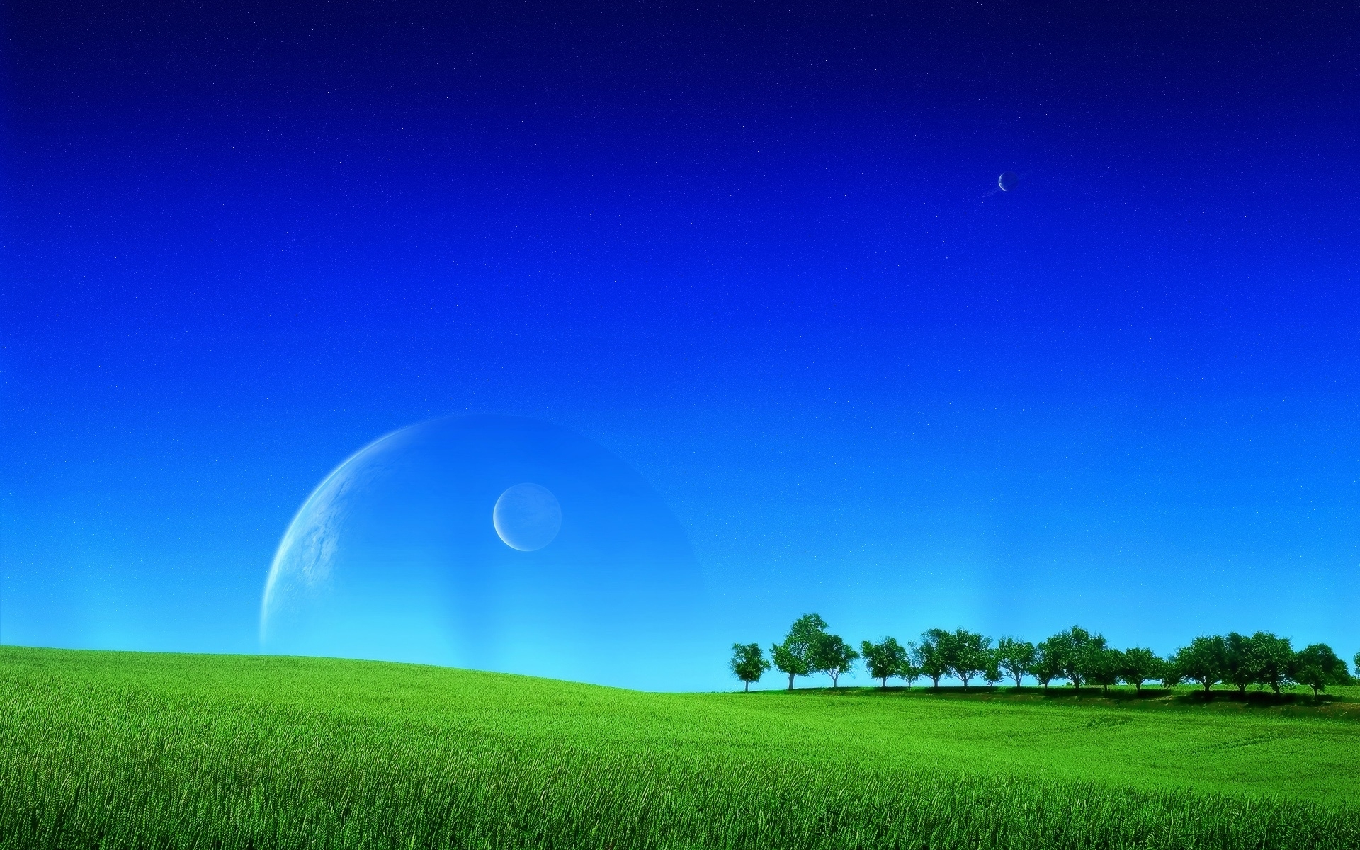 blue, landscape, fields 1080p