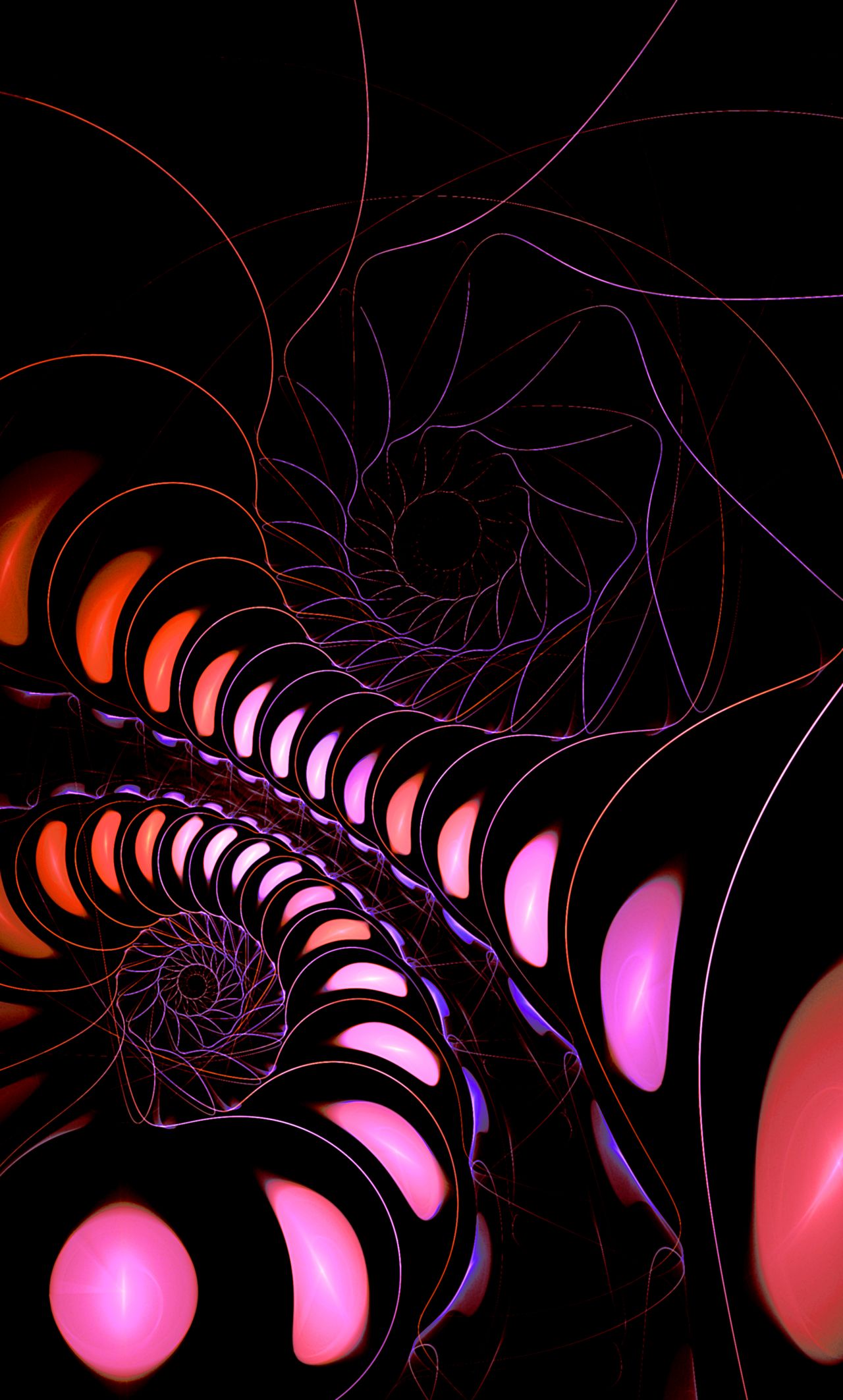 1080p pic involute, spiral, 3d, fractal