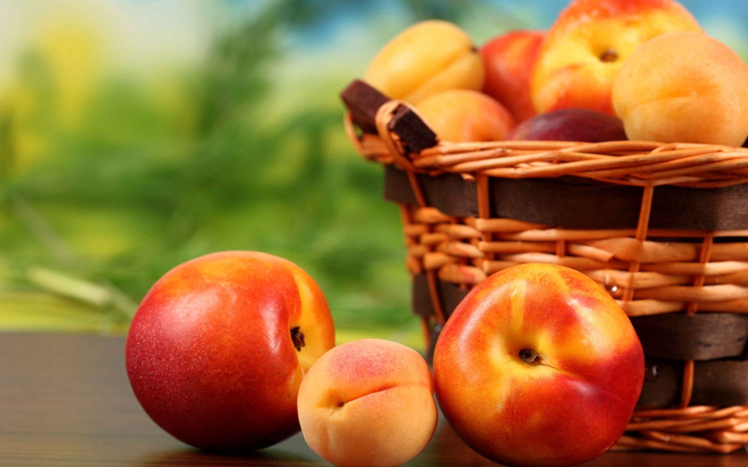 Handy-Wallpaper Obst, Lebensmittel, Pfirsiche, Die Frucht, Frucht, Nektarinen, Aprikosen, Nektarine kostenlos herunterladen.