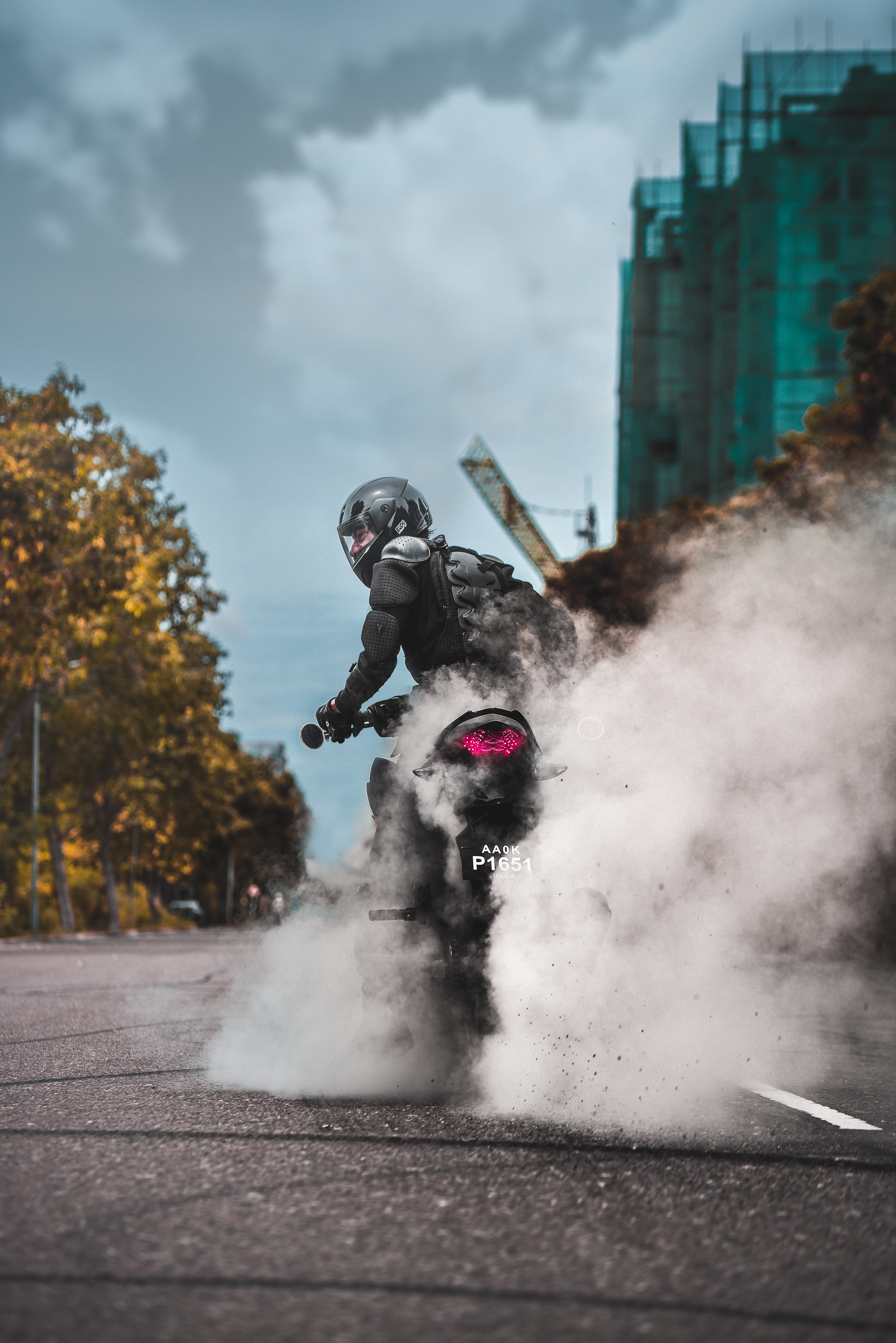 bike, biker, drift, smoke, motorcycles, motorcycle