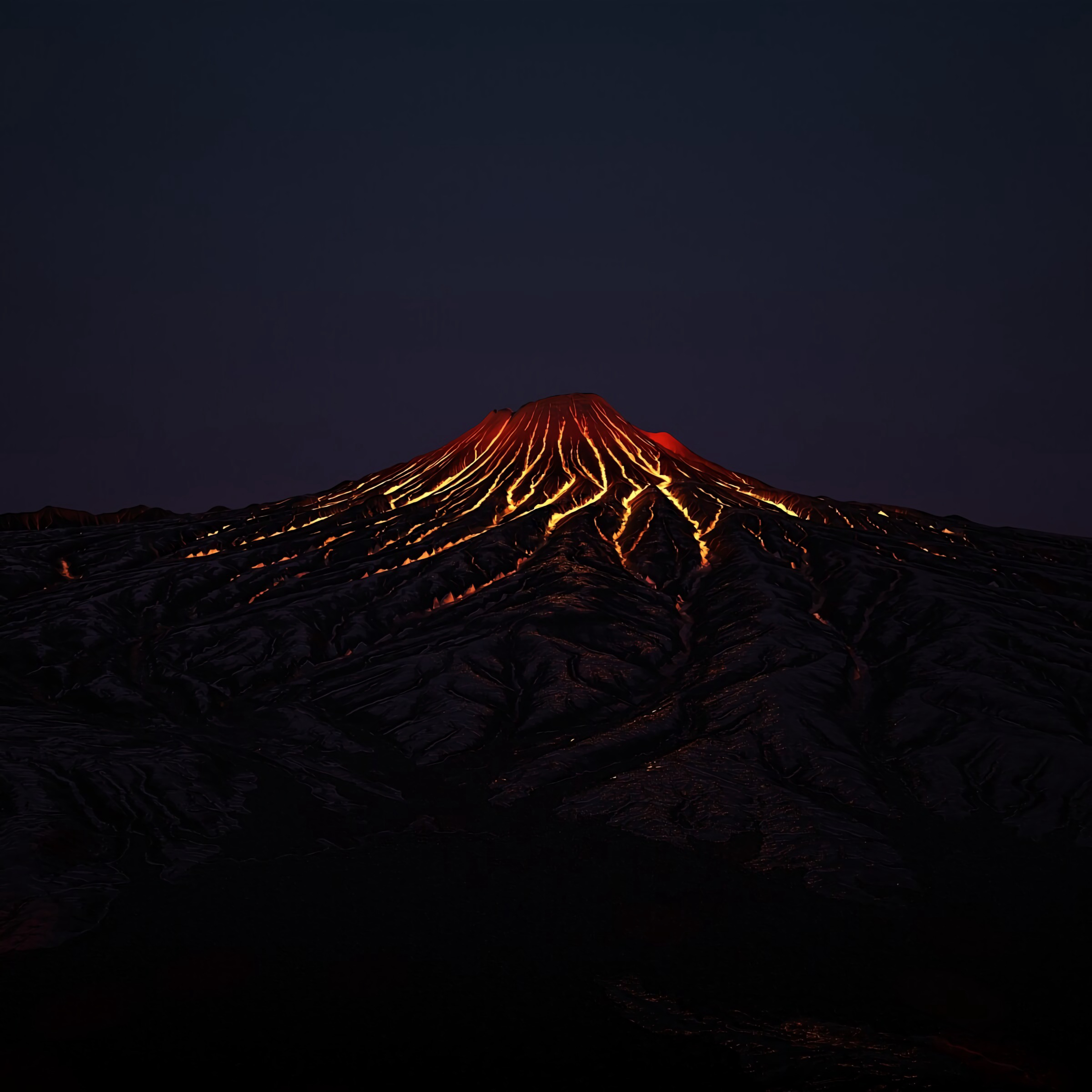 148507 Bild herunterladen vulkan, dunkel, lava, heiß, krater - Hintergrundbilder und Bildschirmschoner kostenlos