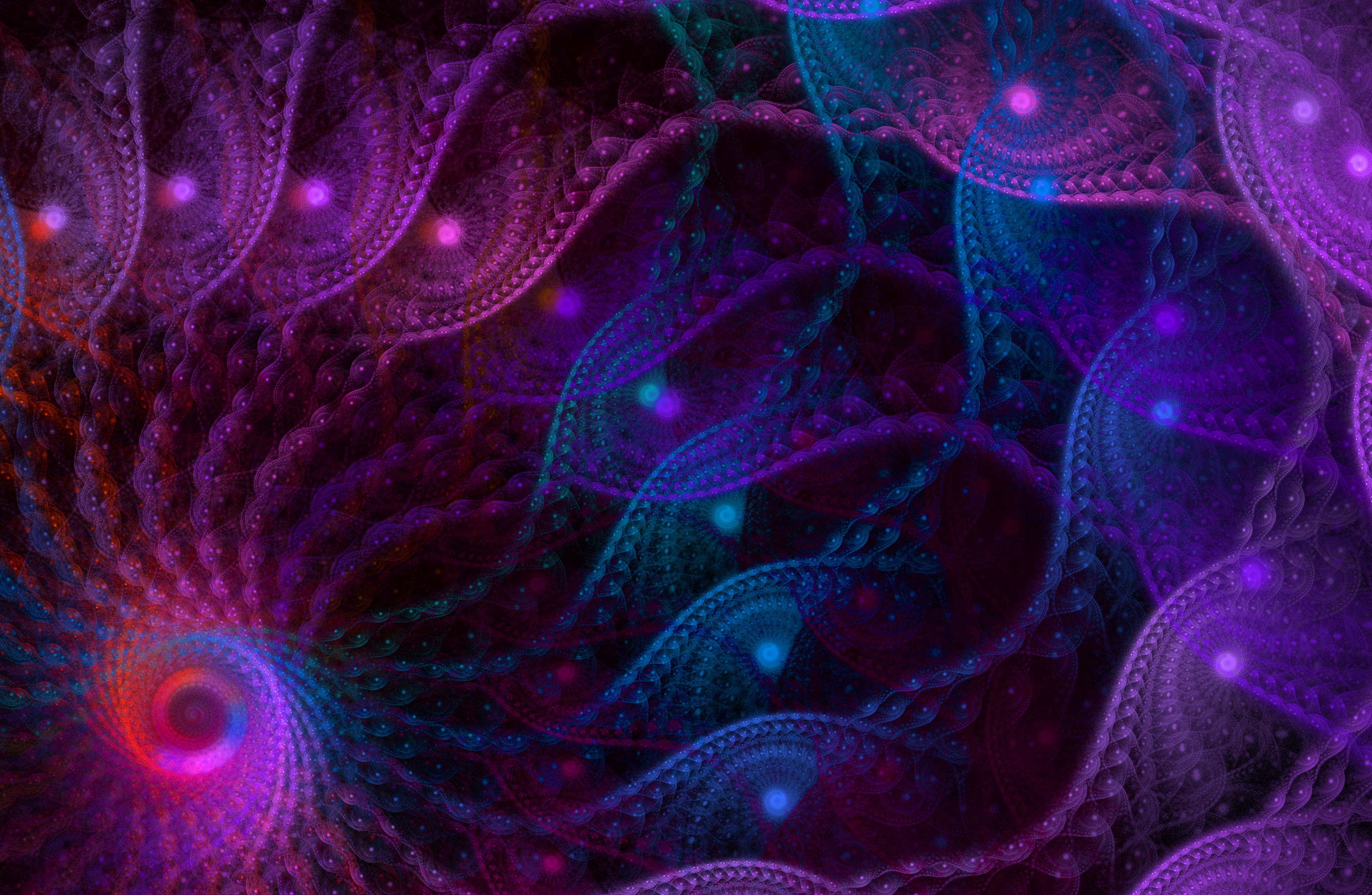 Confused sinuous, winding, fractal, lines 8k Backgrounds