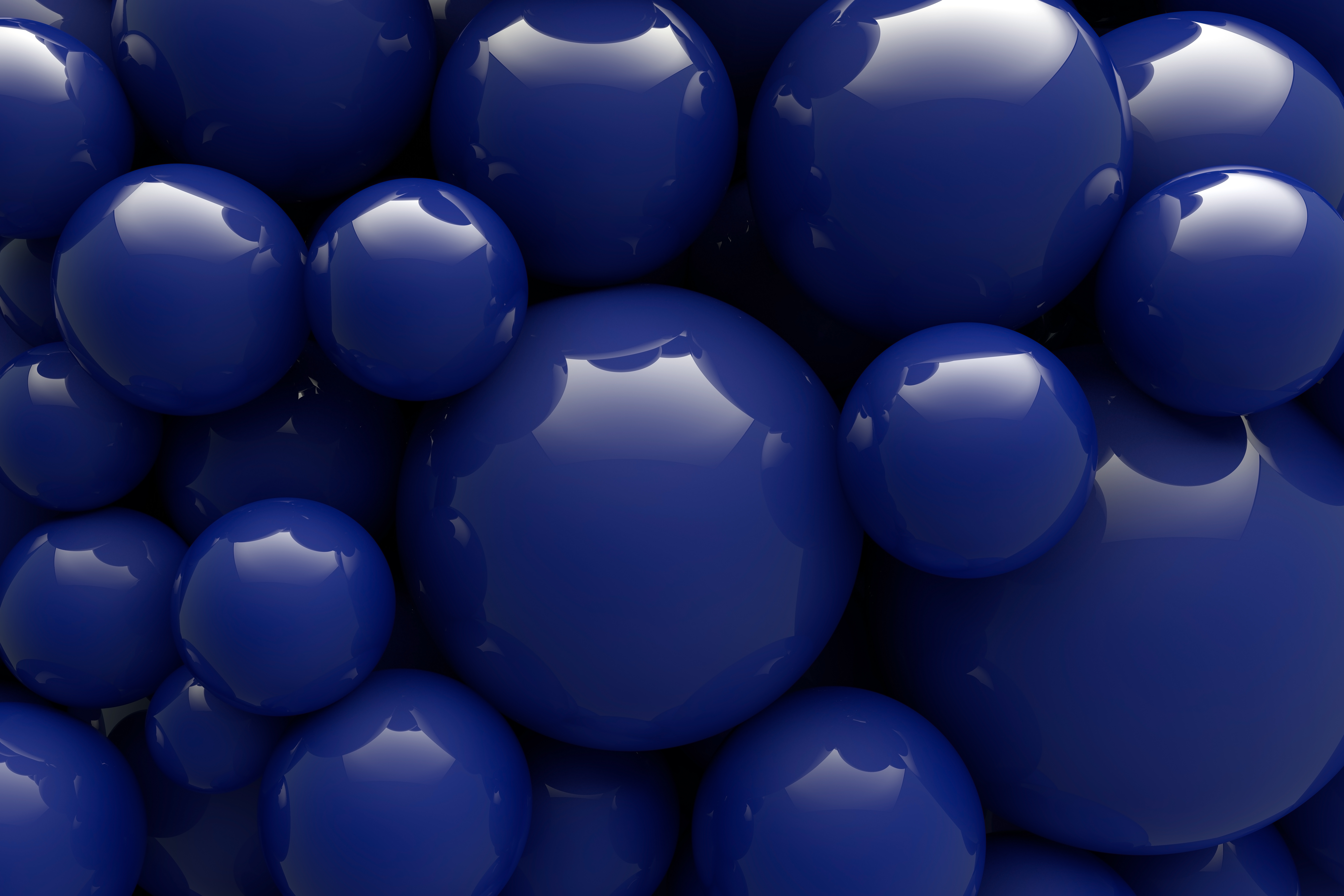 balls, 3d, blue, smooth, form Smartphone Background