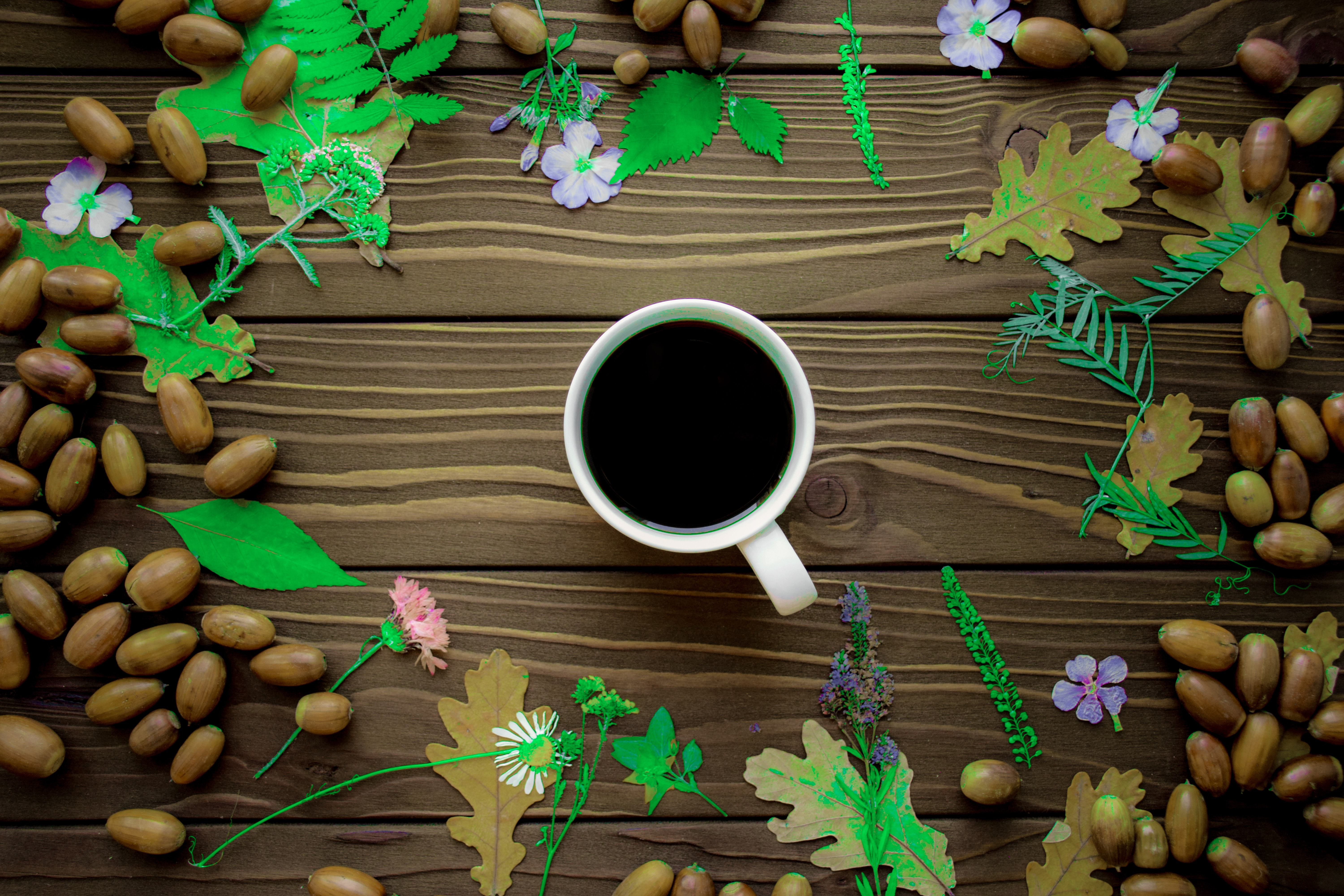 food, coffee, wood, wooden, cup, surface cell phone wallpapers