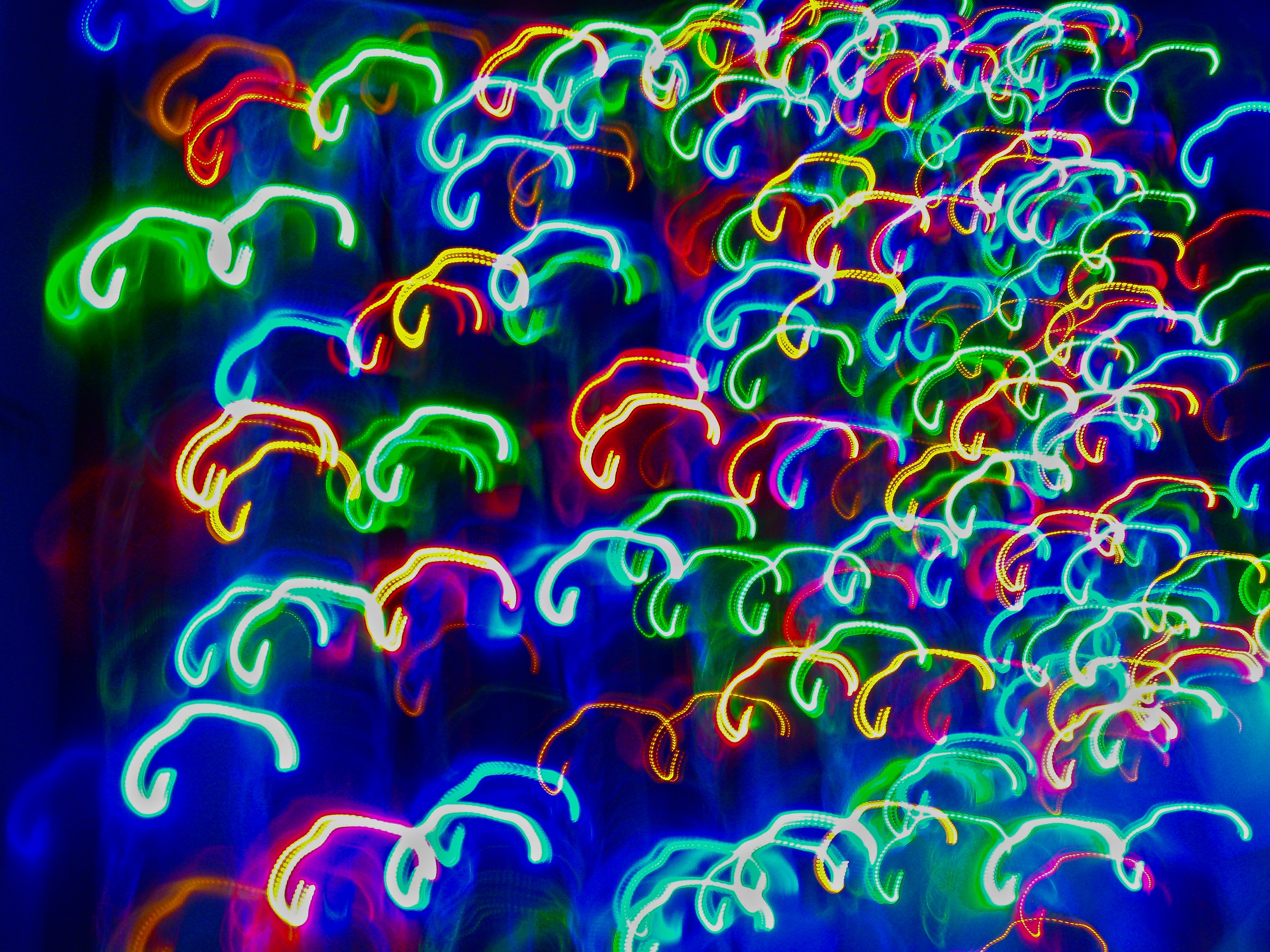 multicolored, blur, abstract, neon Free Pure 4K Ultra