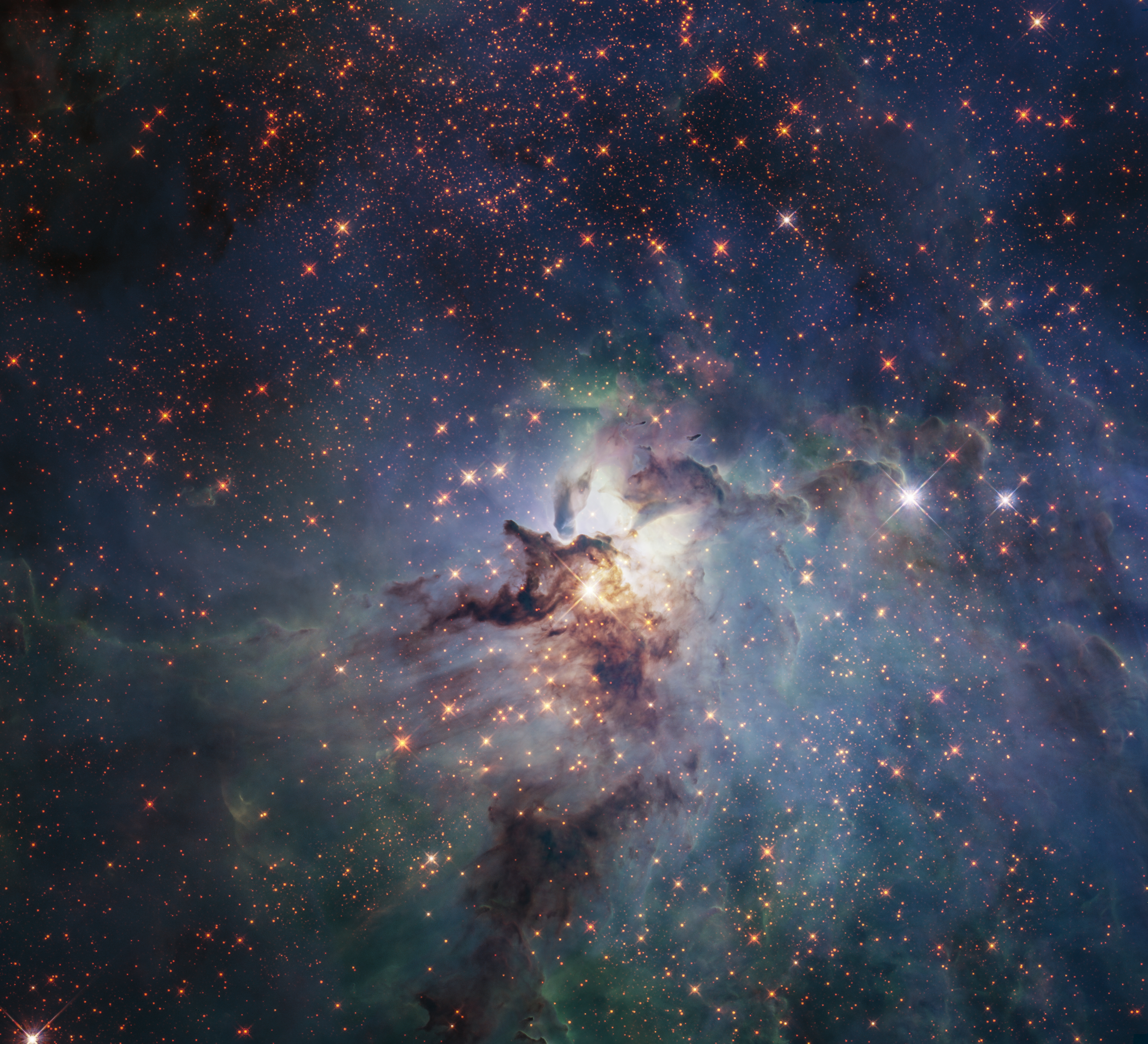 nebula, universe, stars, glow phone background