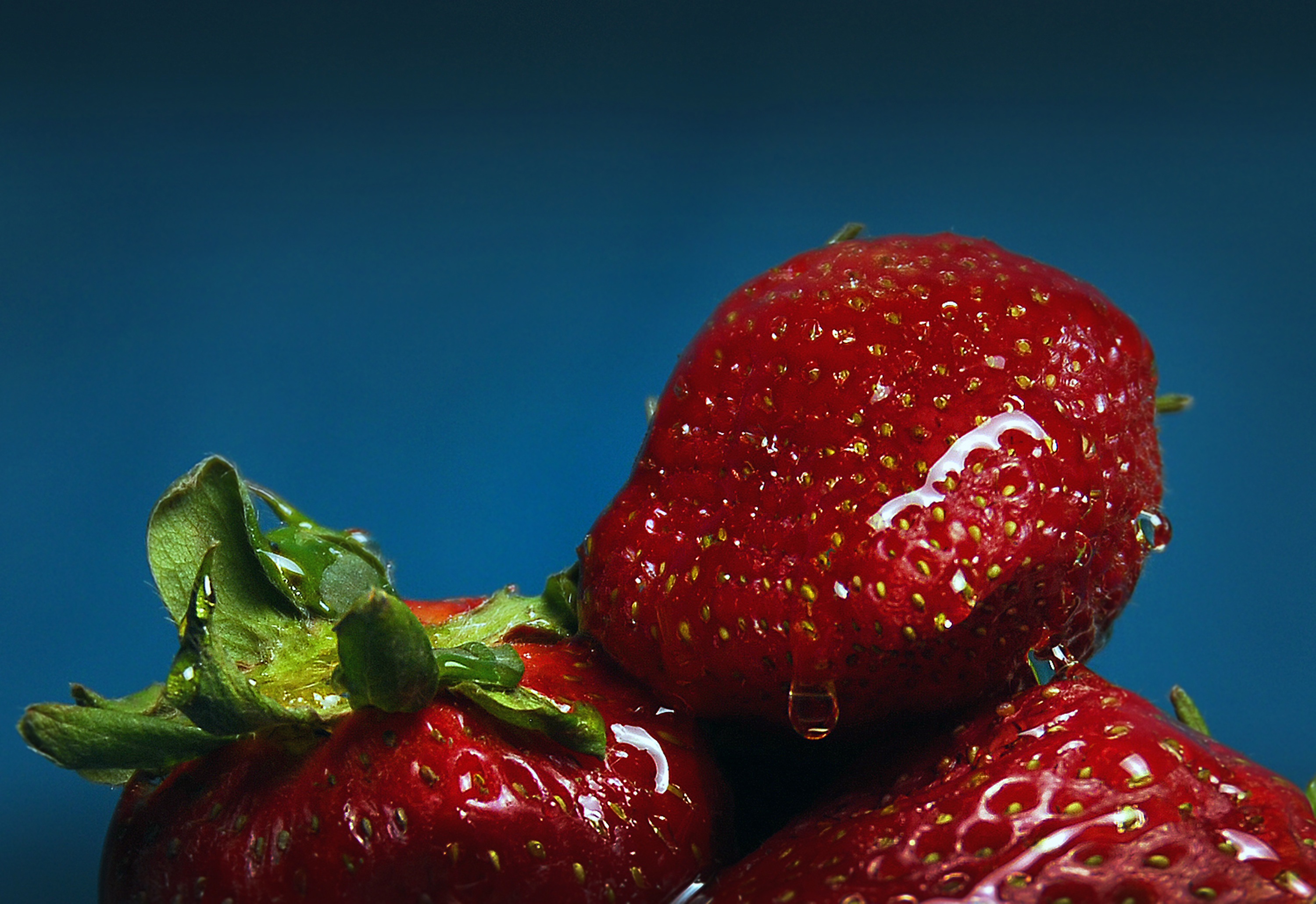 60417 Hintergrundbild herunterladen erdbeere, berries, makro, reif, saftig - Bildschirmschoner und Bilder kostenlos