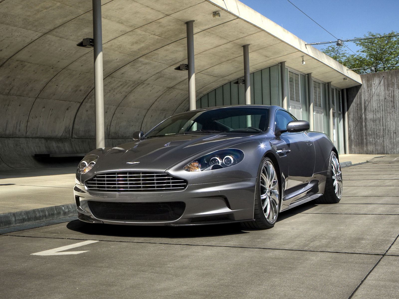 auto, sky, aston martin, cars, front view, grey, dbs, 2009 iphone wallpaper