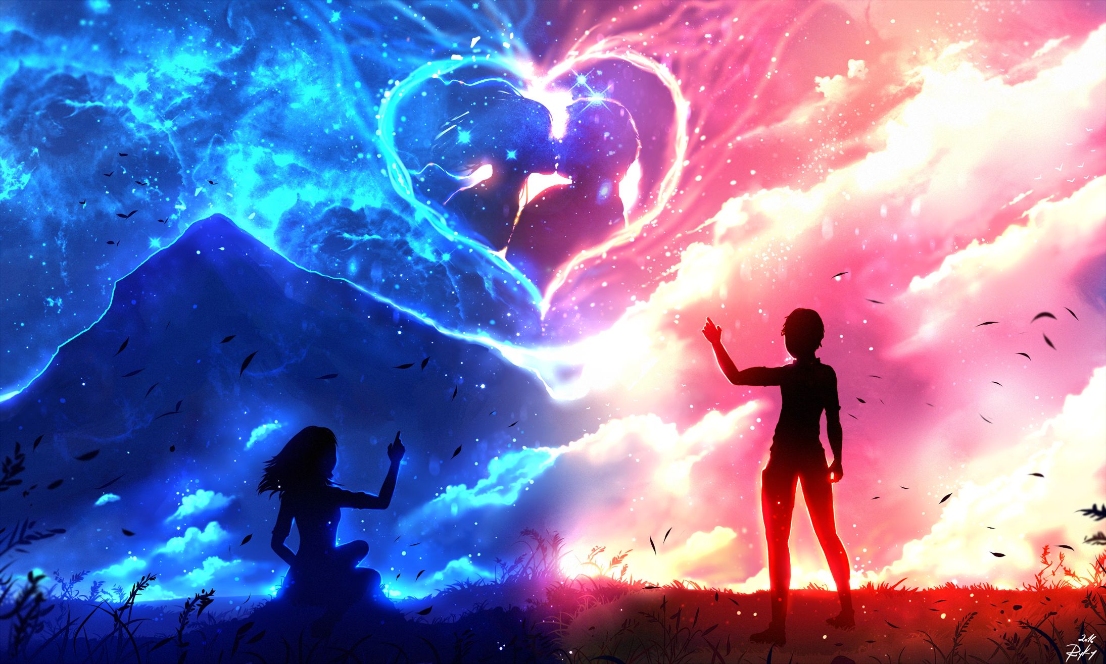 HD desktop wallpaper: Anime, Love, Couple, Heart download free picture  #772428