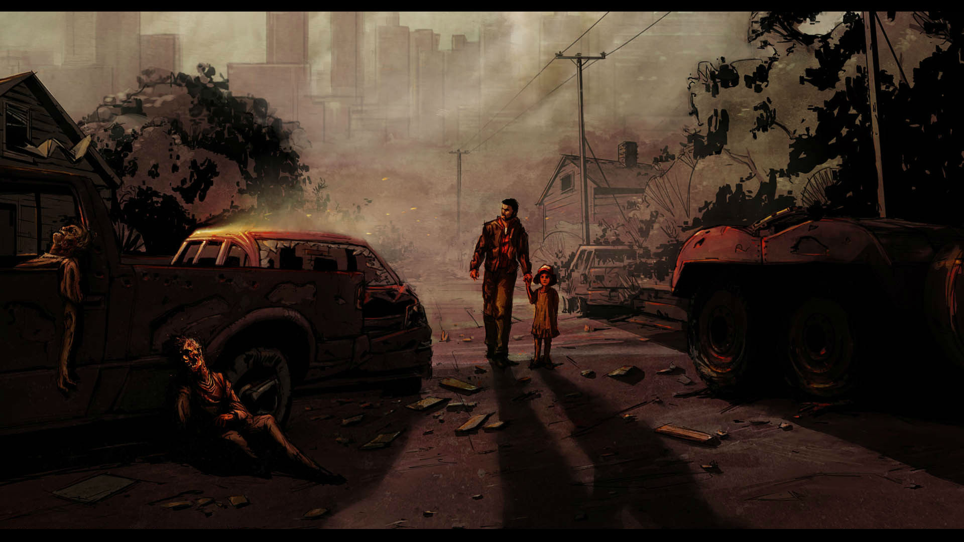horror, dark, video game, the walking dead: season 1 Zombie Tablet Wallpapers