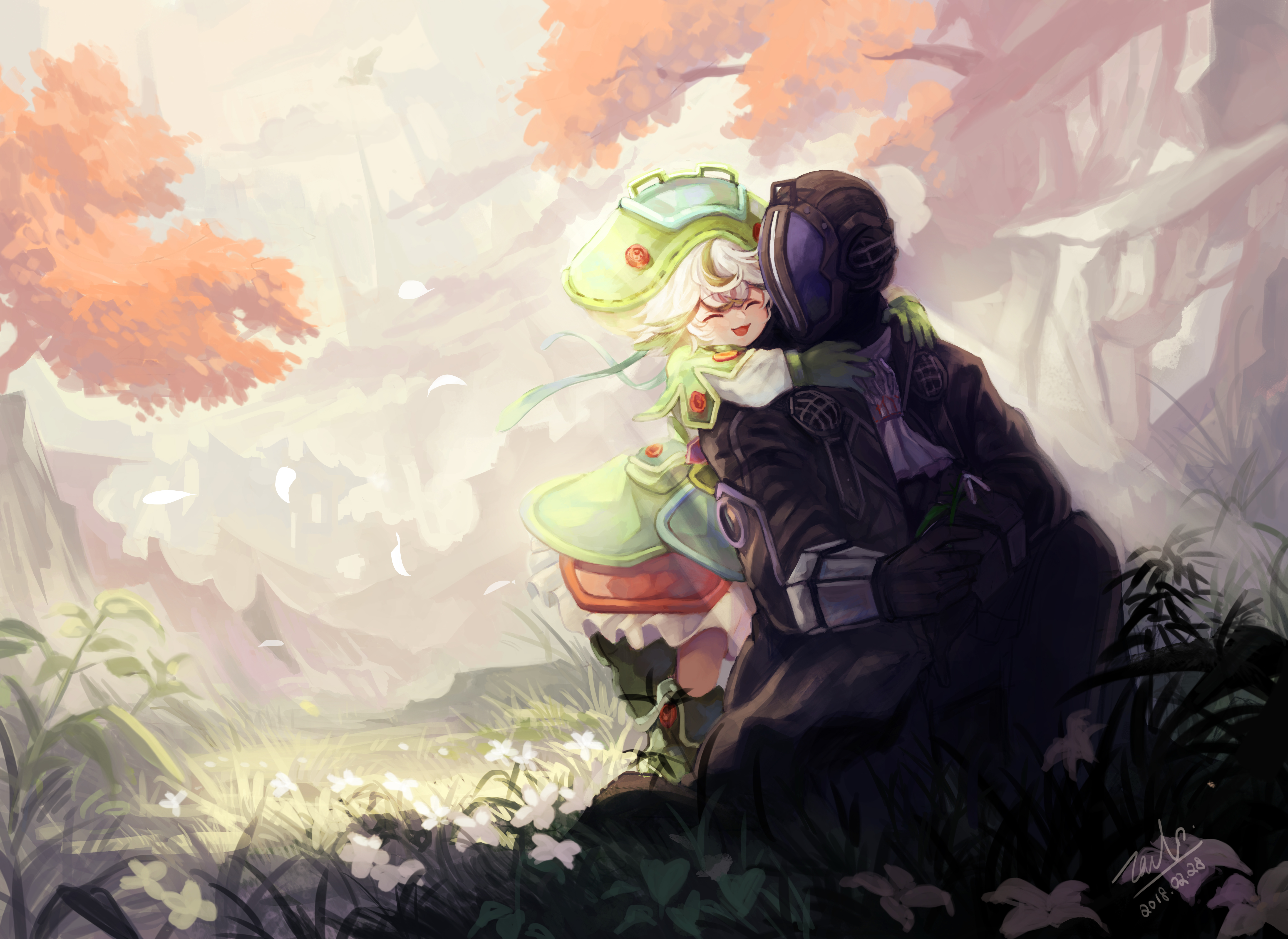 anime, nature, flower, prushka (made in abyss) Dawn HQ Background Images