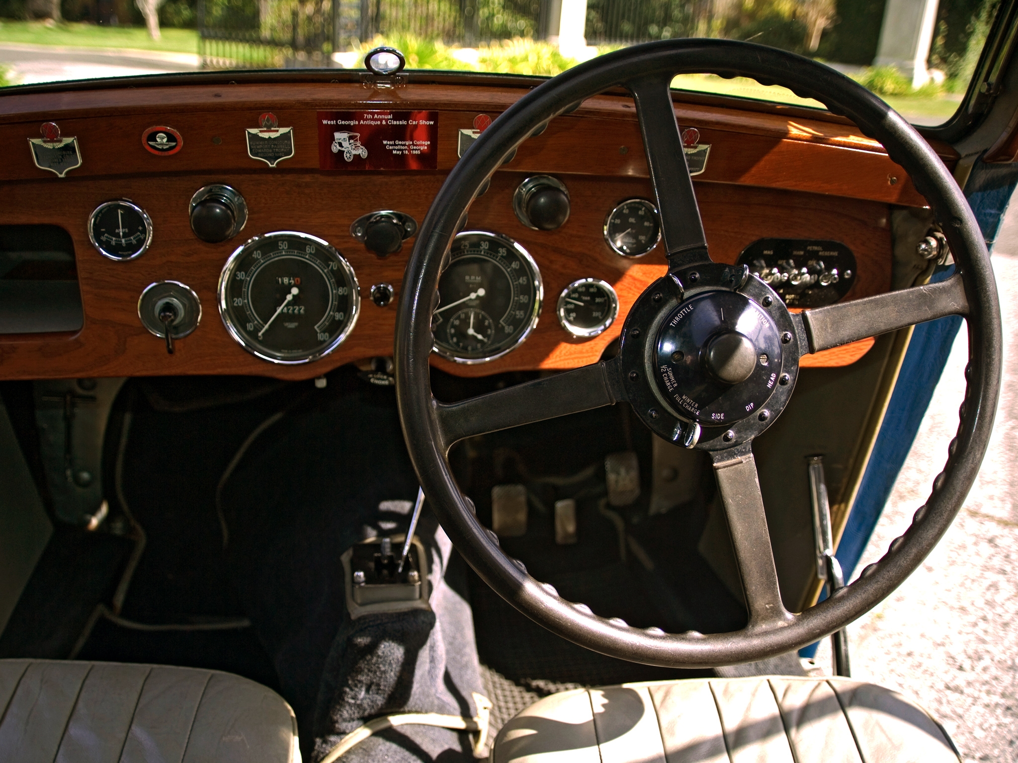 speedometer, aston martin, salon, rudder, 1934, cars, mkii, steering wheel HD wallpaper