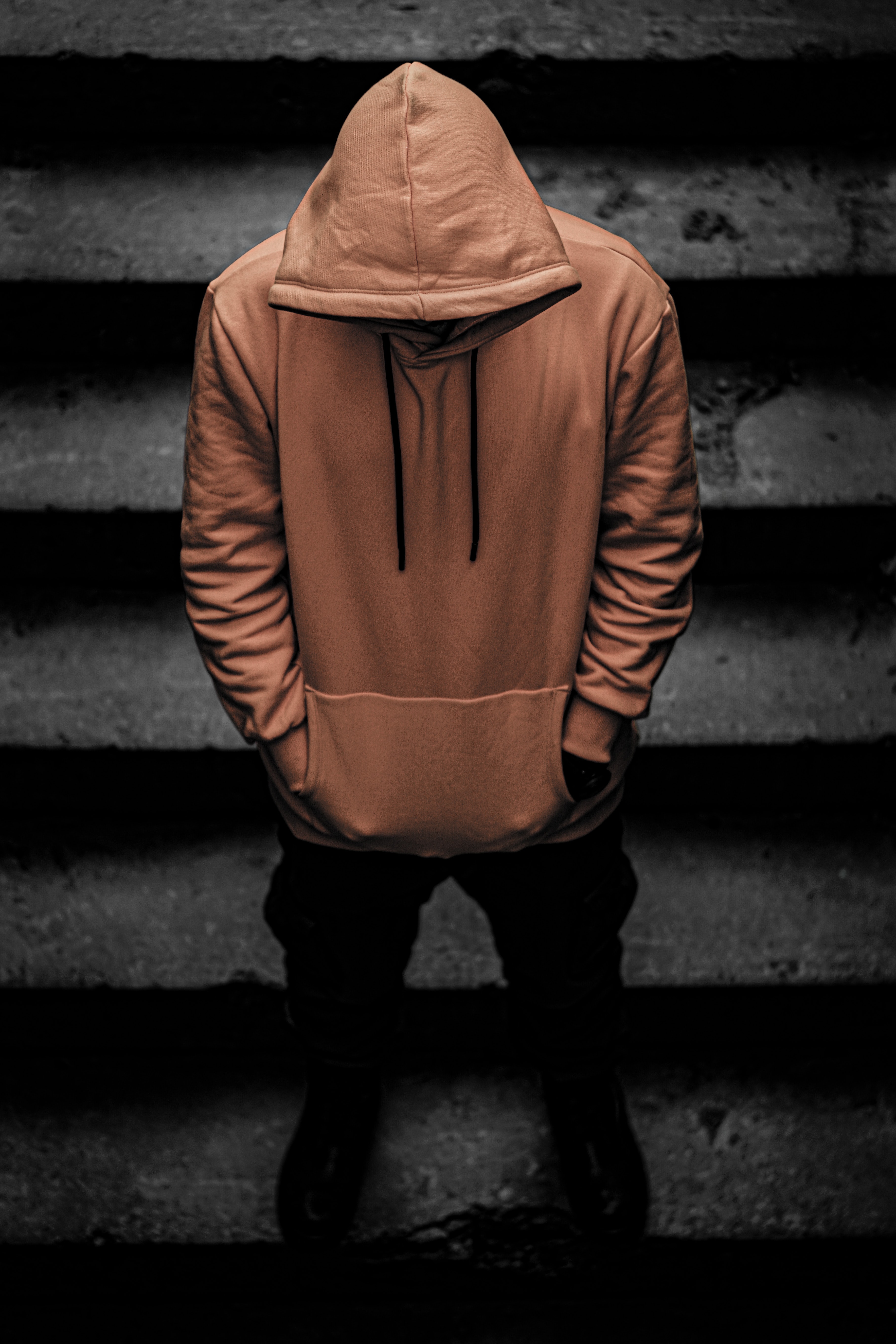 steps, miscellaneous, hoodie, person HD Mobile
