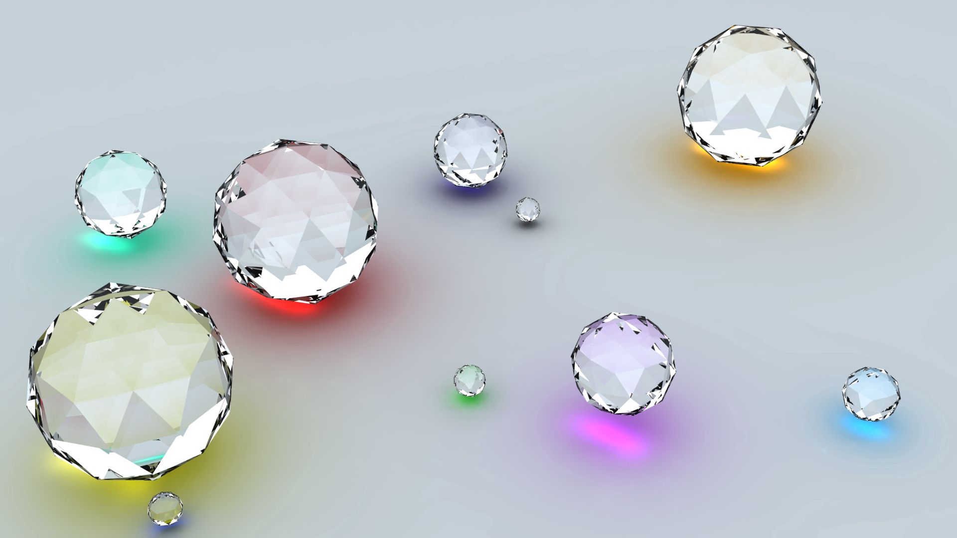 149392 2560x1080 PC pictures for free, download 3d, diamonds, reflection, surface 2560x1080 wallpapers on your desktop