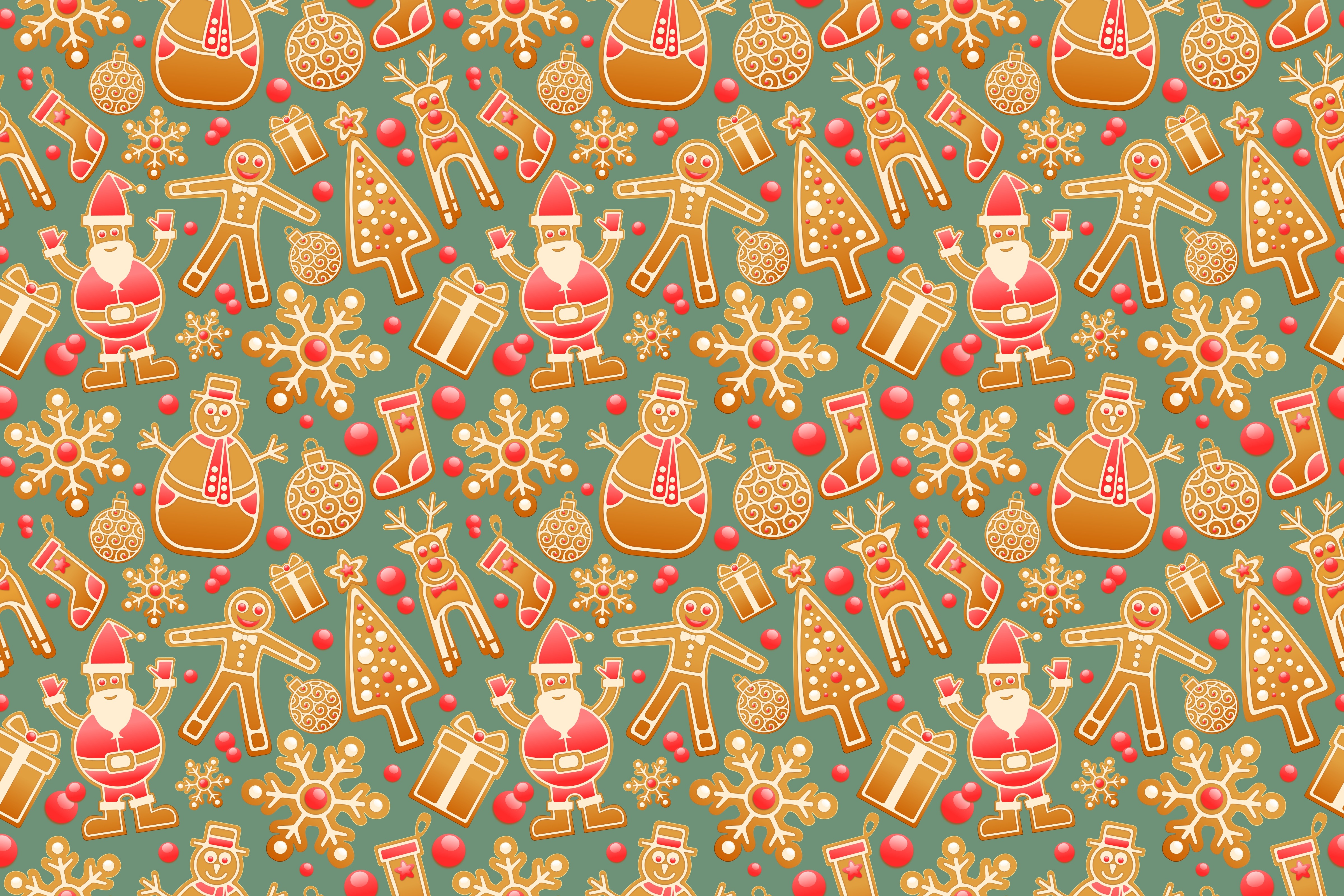 Download mobile wallpaper Holidays, New Year, Jack Frost, Snowman, Christmas, Gingerbread for free.