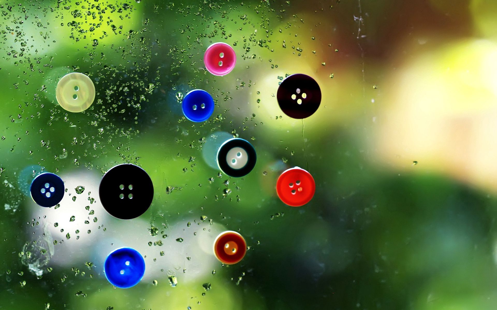 surface, miscellanea, miscellaneous, multicolored, motley, wet, buttons, humid