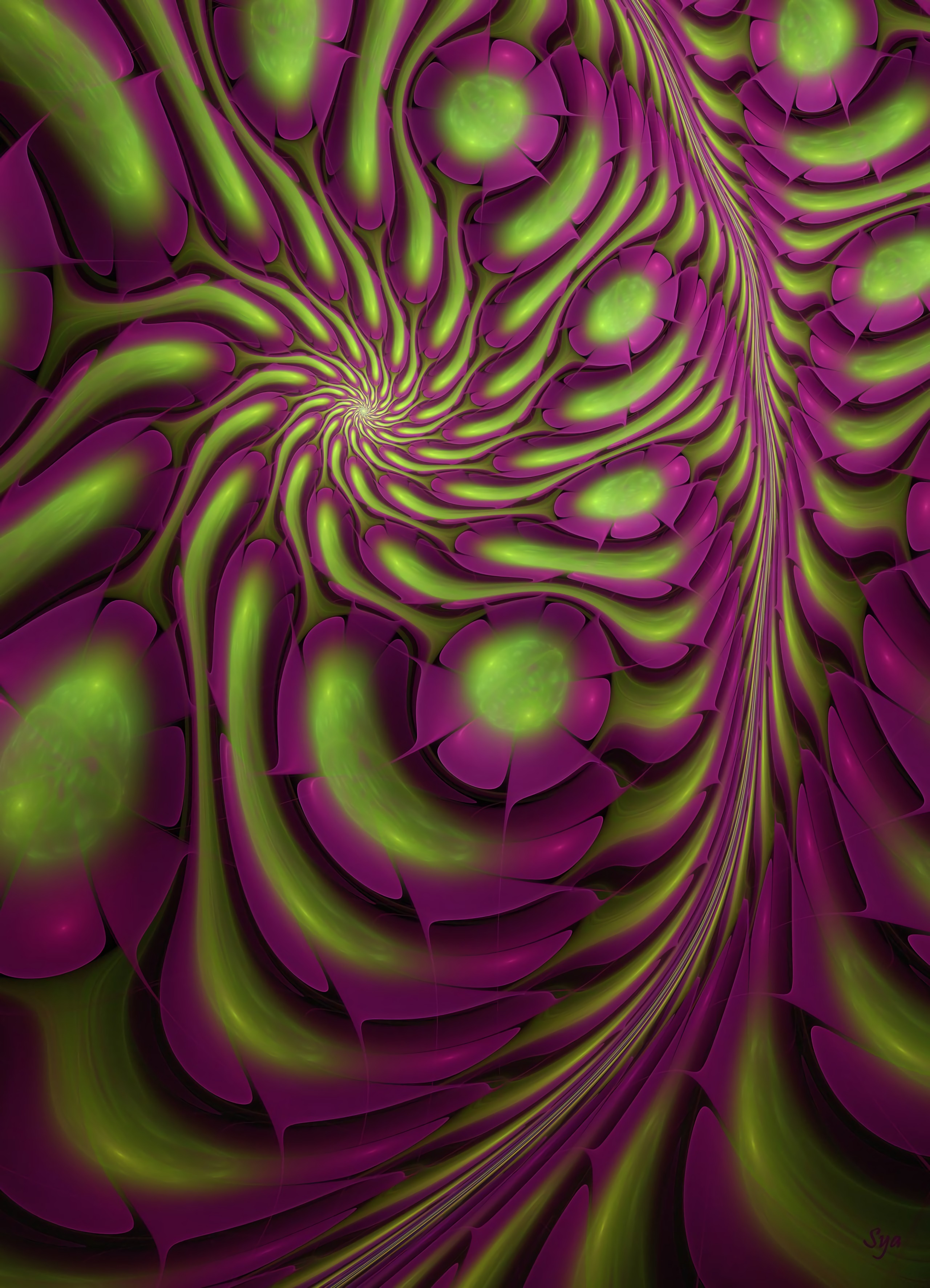 32k Wallpaper Funnel abstract, involute, fractal, swirling