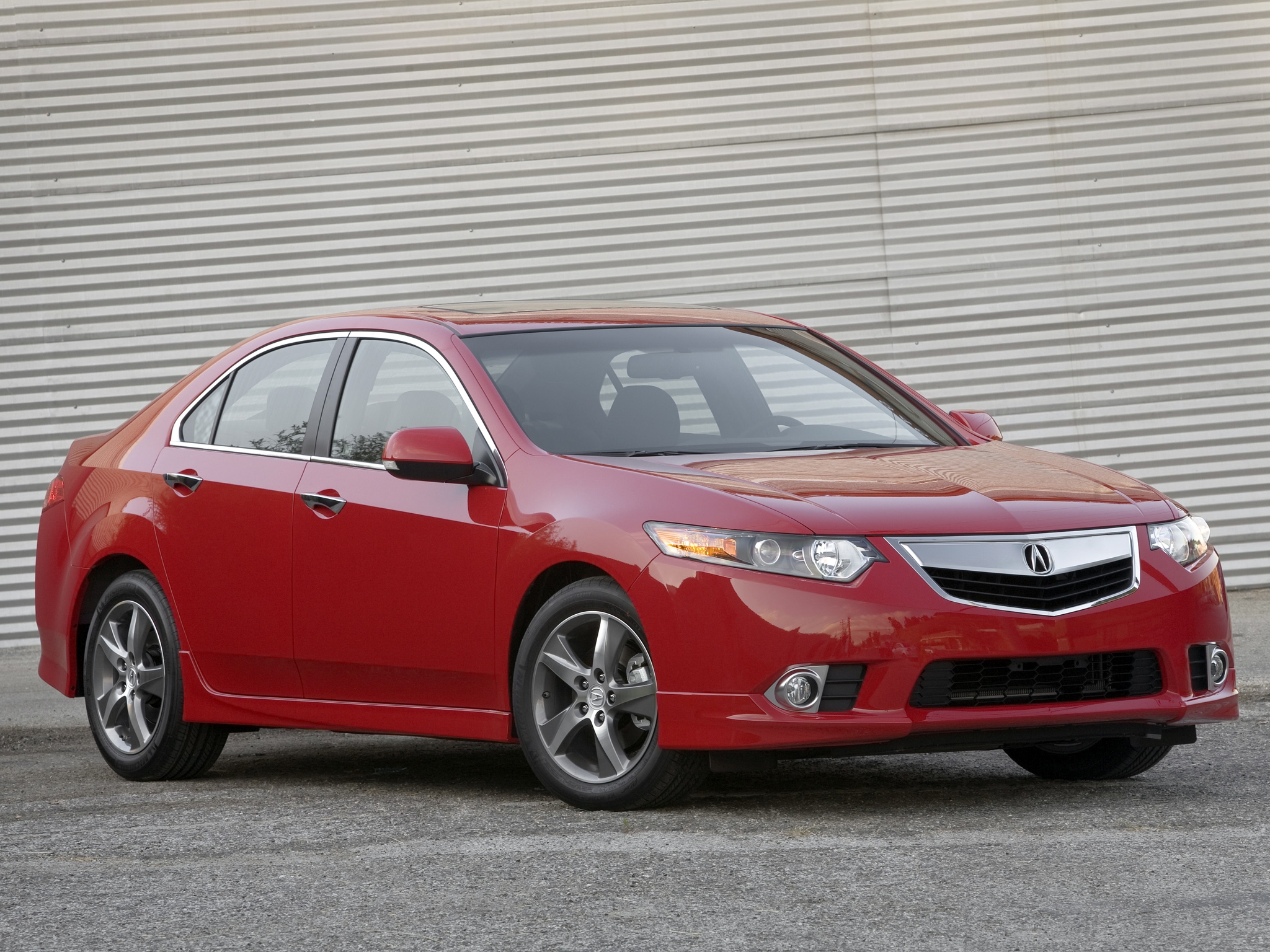 akura, auto, acura, cars, red, asphalt, wall, side view, style, 2011, tsx