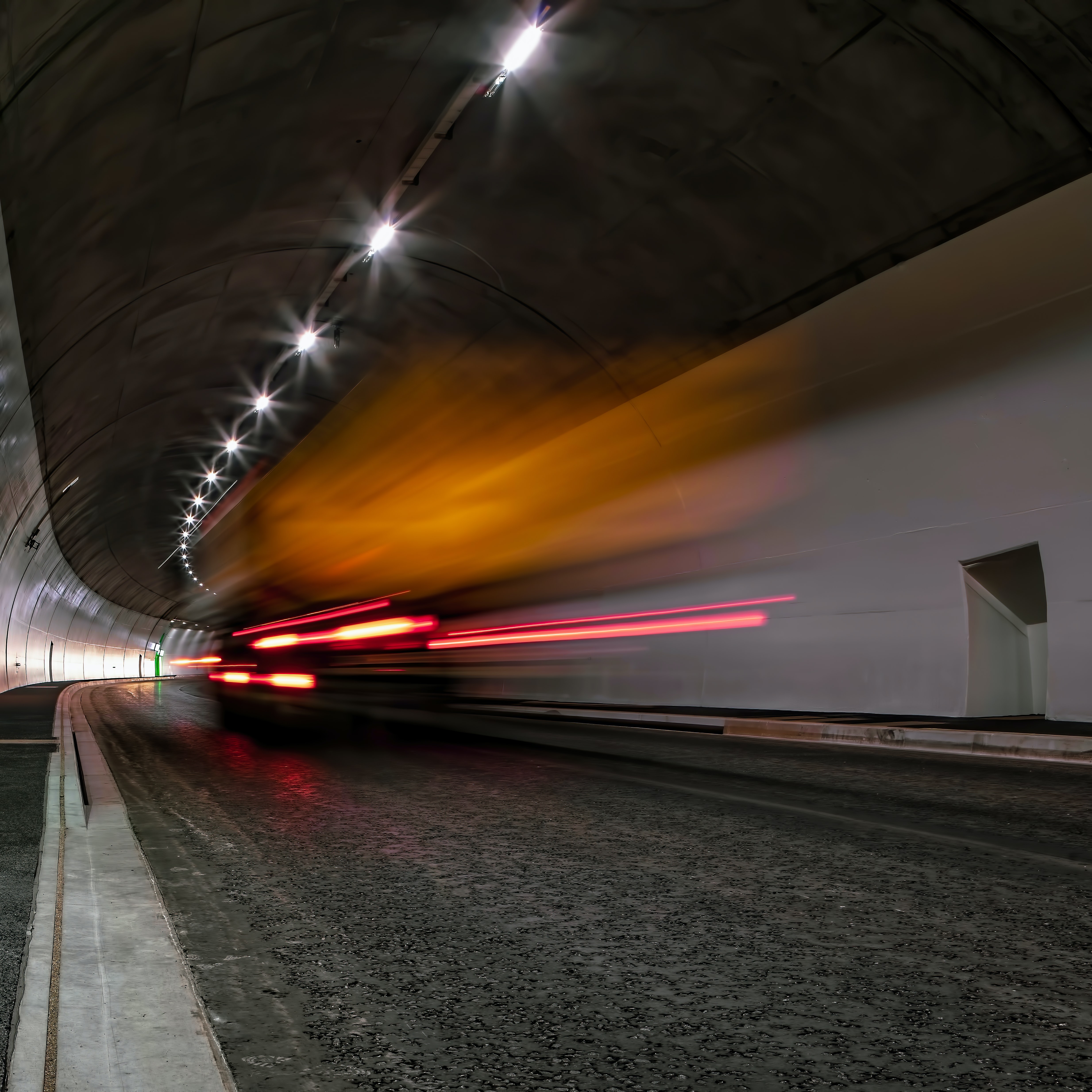 tunnel, long exposure, dark, neon Distance Cellphone FHD pic