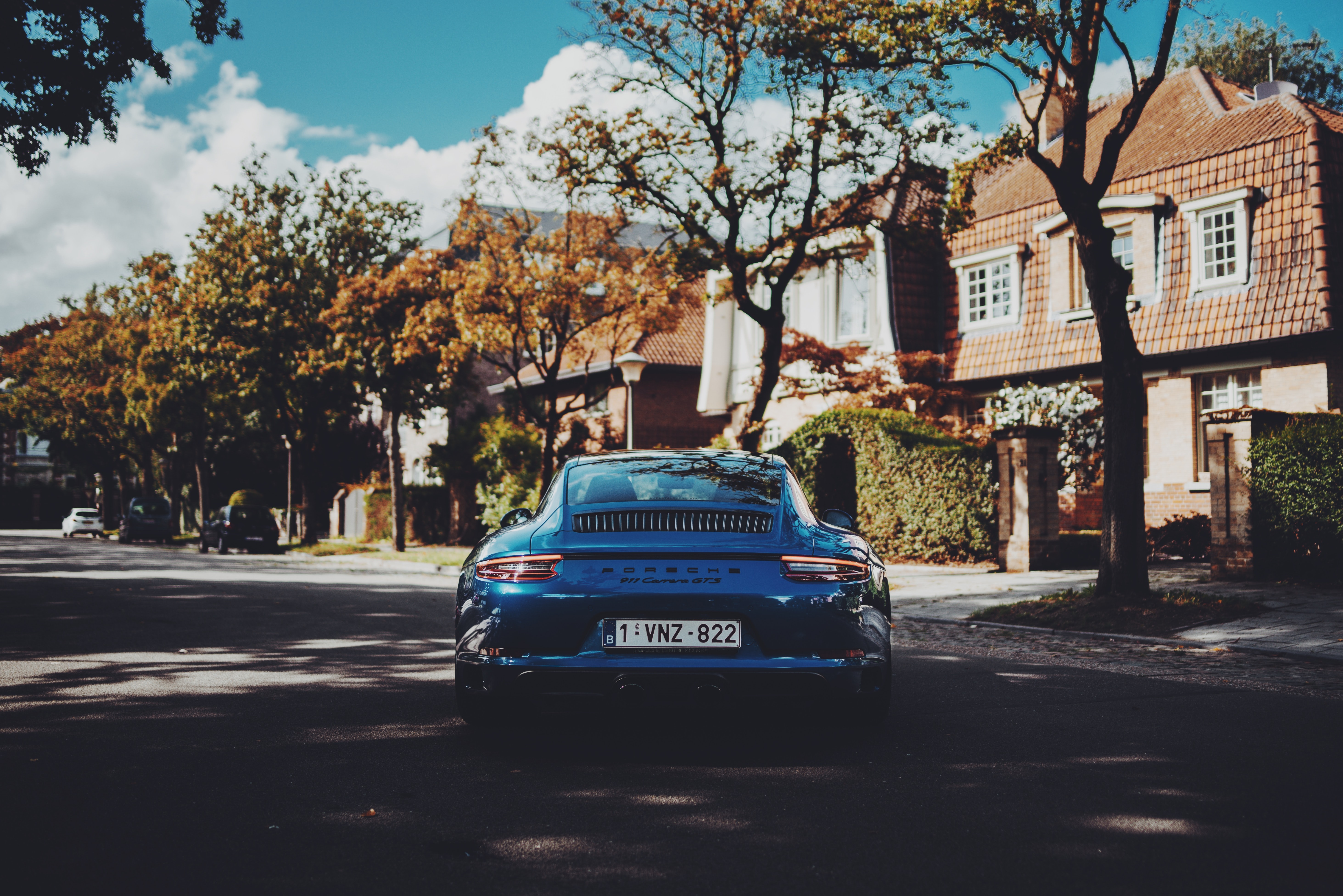 porsche, sports, cars, sports car, back view, rear view Smartphone Background