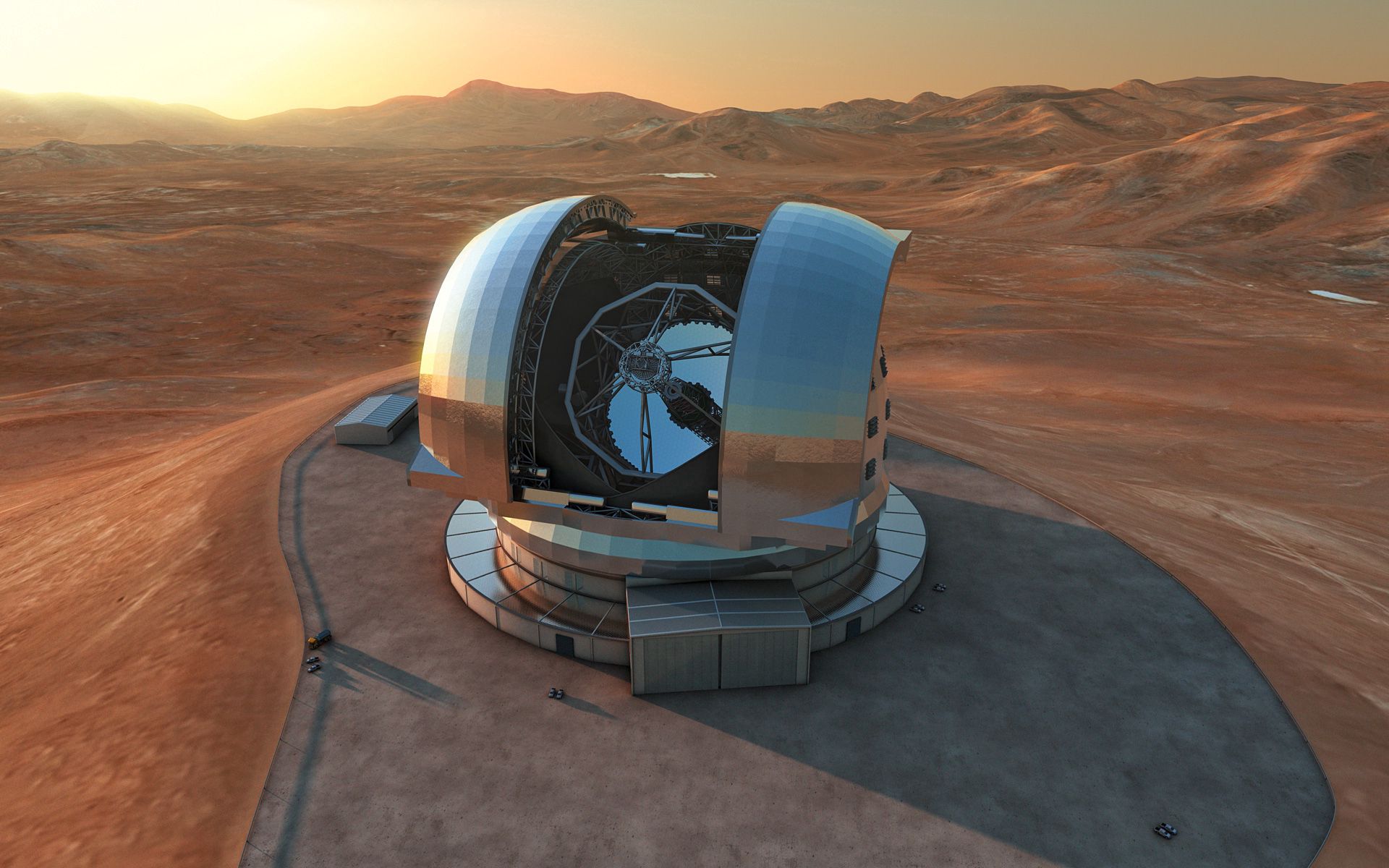 Laden Sie Europäisches Extrem Großes Teleskop HD-Desktop-Hintergründe herunter