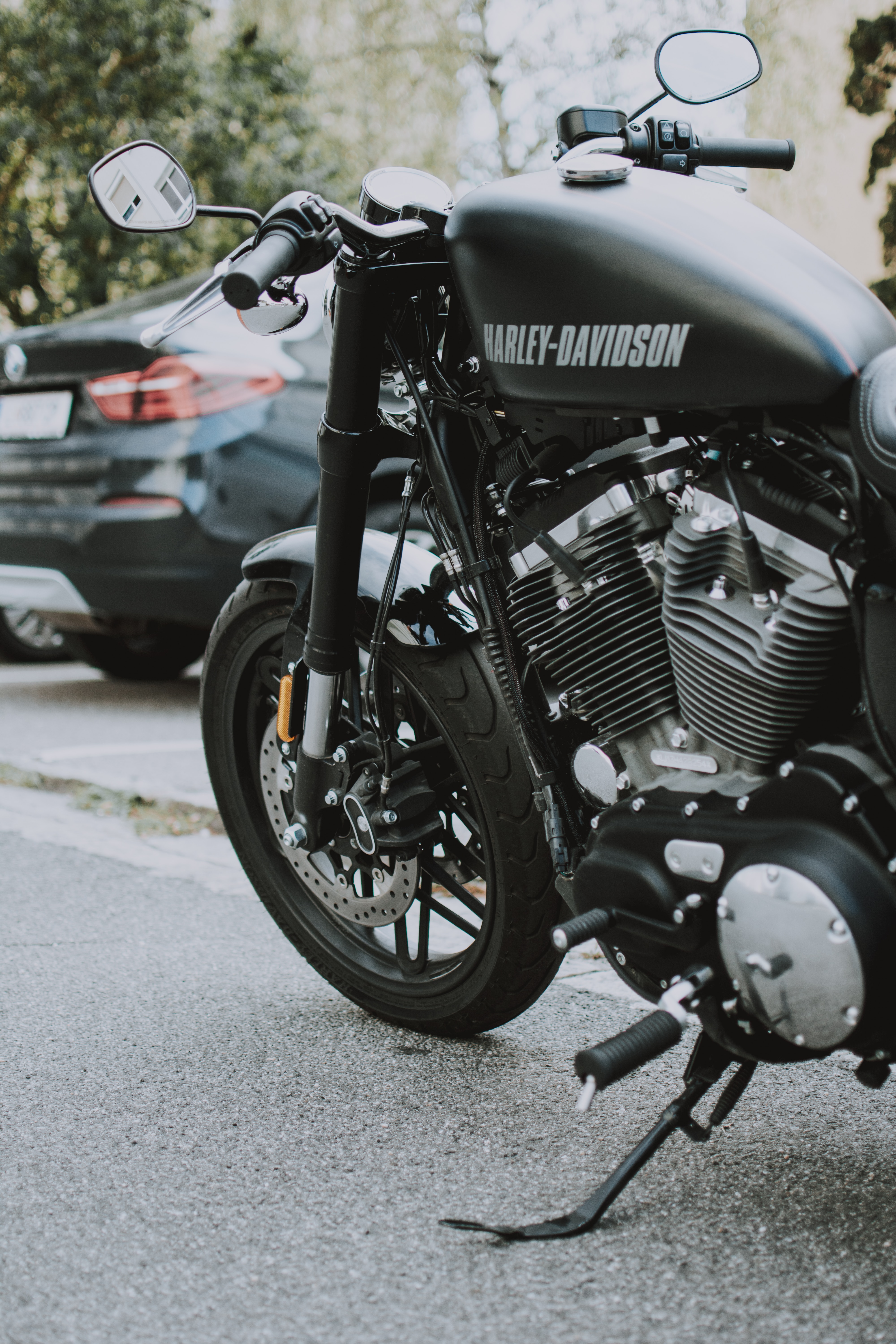 harley davidson, bike, motorcycles, black, side view, motorcycle