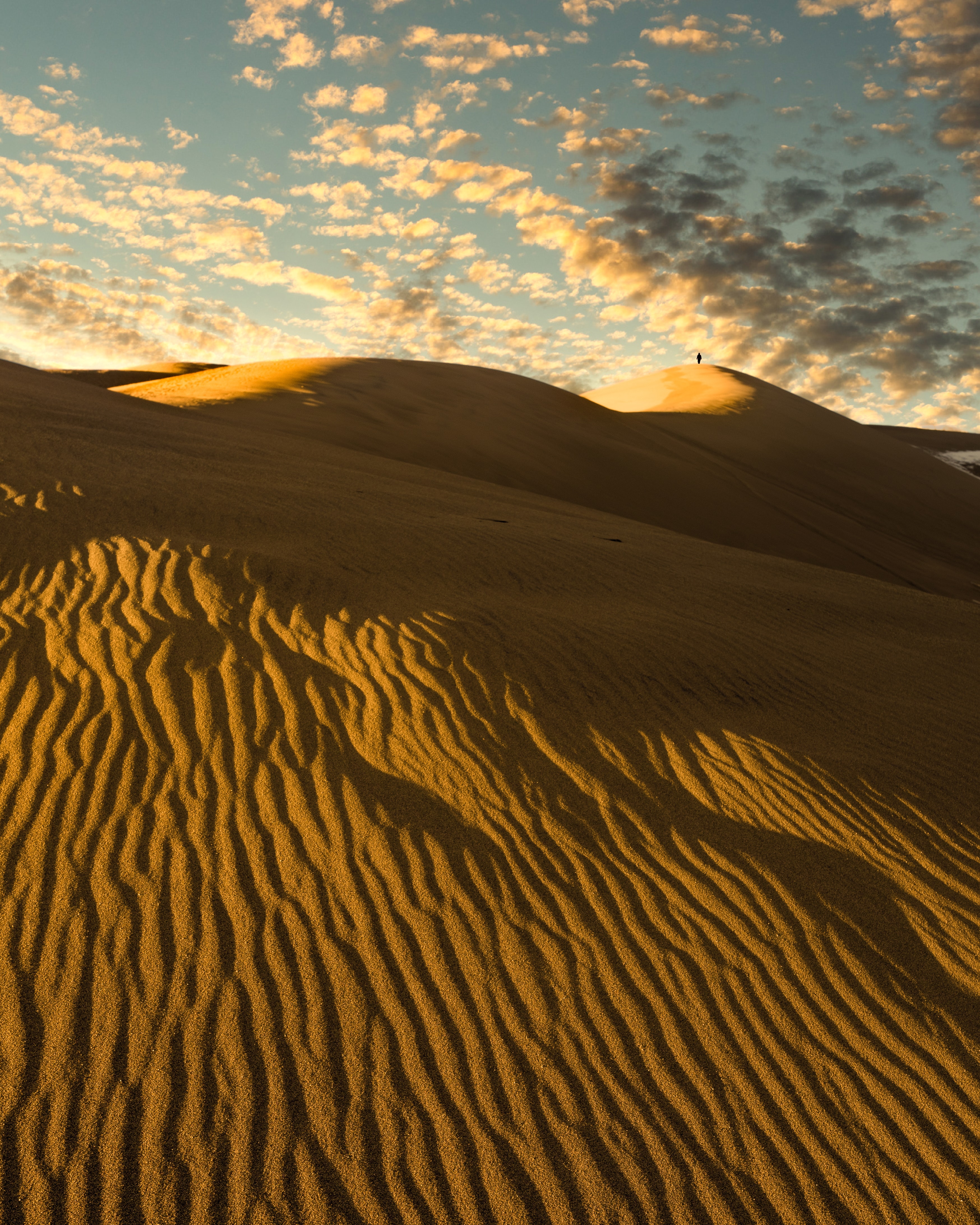 106205 Hintergrundbild herunterladen sand, wüste, silhouette, verschiedenes, sonstige, einsamkeit, dünen, links - Bildschirmschoner und Bilder kostenlos