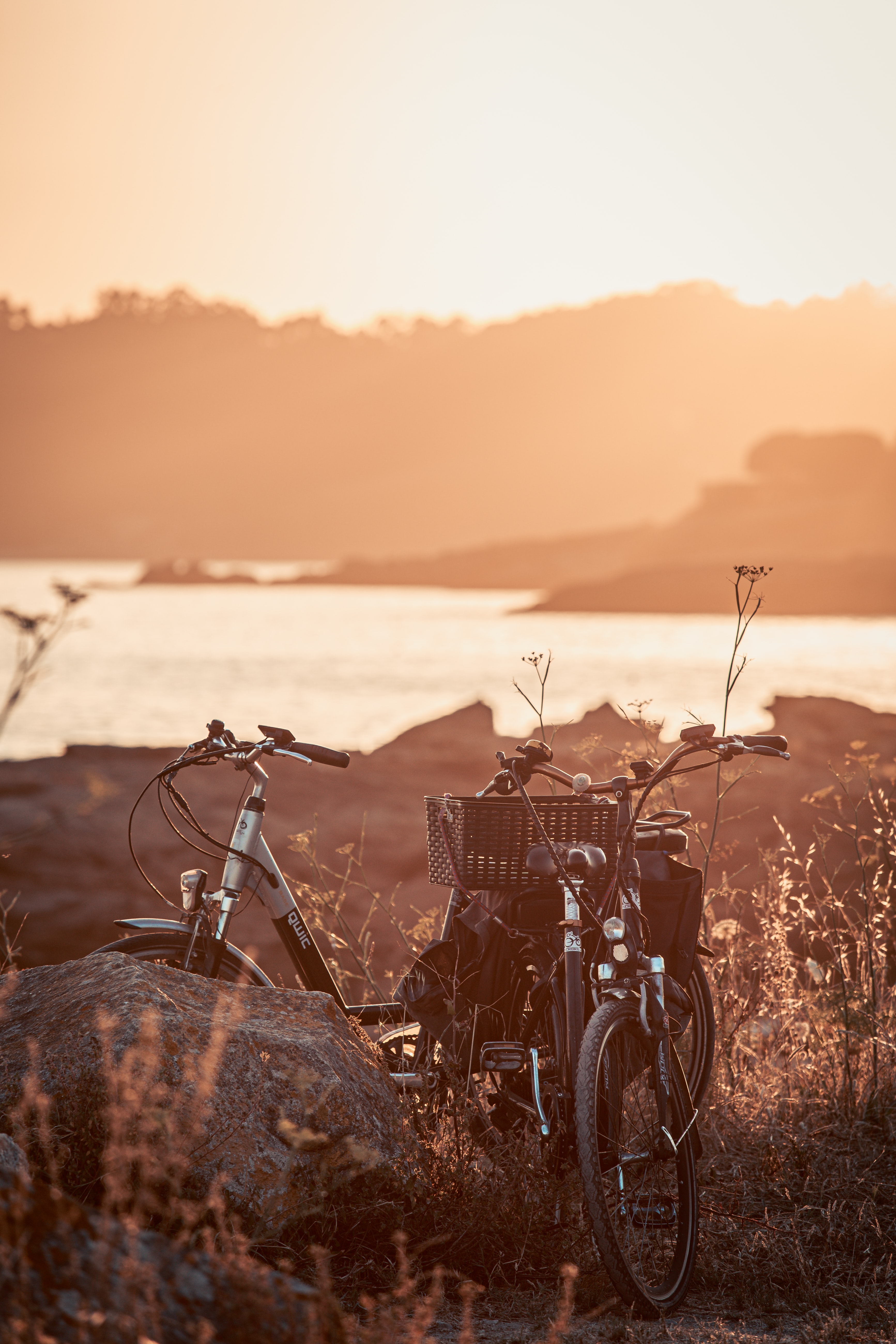 sunset, stroll, miscellaneous, bicycle Image for desktop