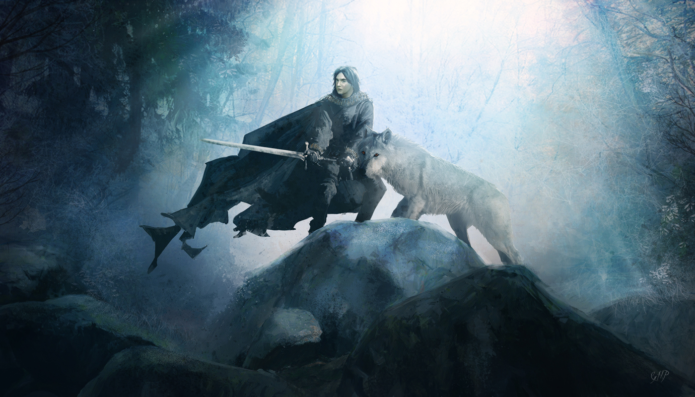 Mobile HD Wallpaper Ghost jon snow, a song of ice and fire, fantasy, game of thrones