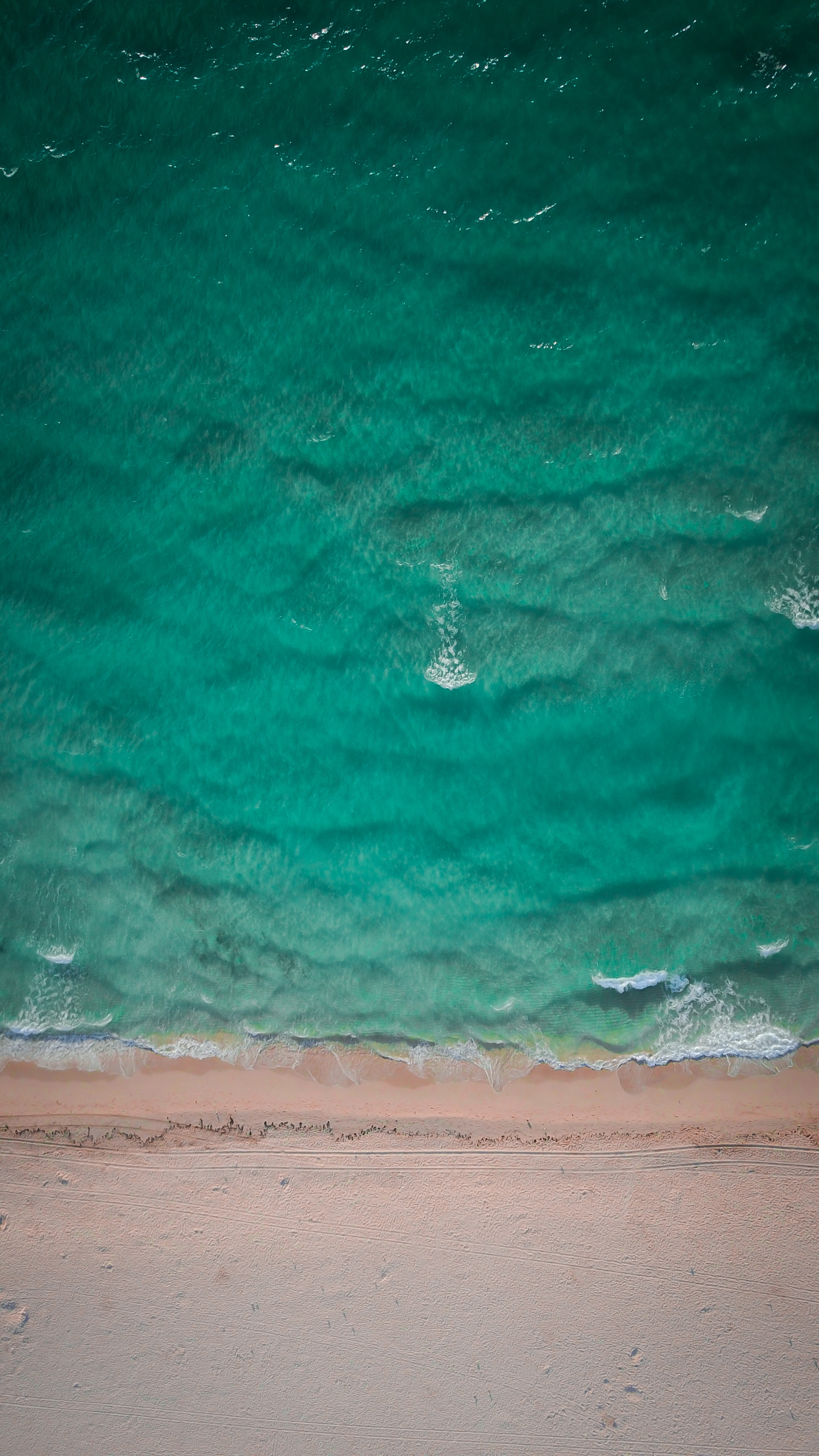 nature, sand, view from above, shore, bank, ocean, wave