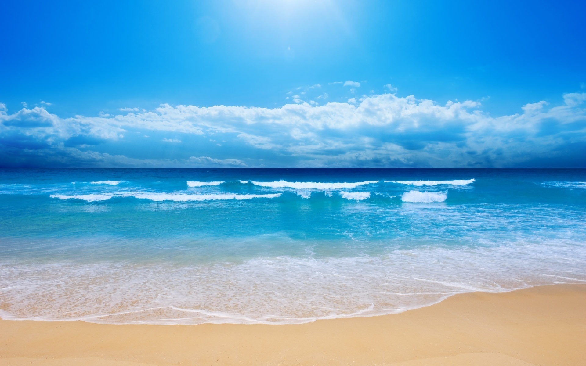 Laden Sie das Landschaft, Sky, Sea, Clouds, Waves, Strand-Bild kostenlos auf Ihren PC-Desktop herunter