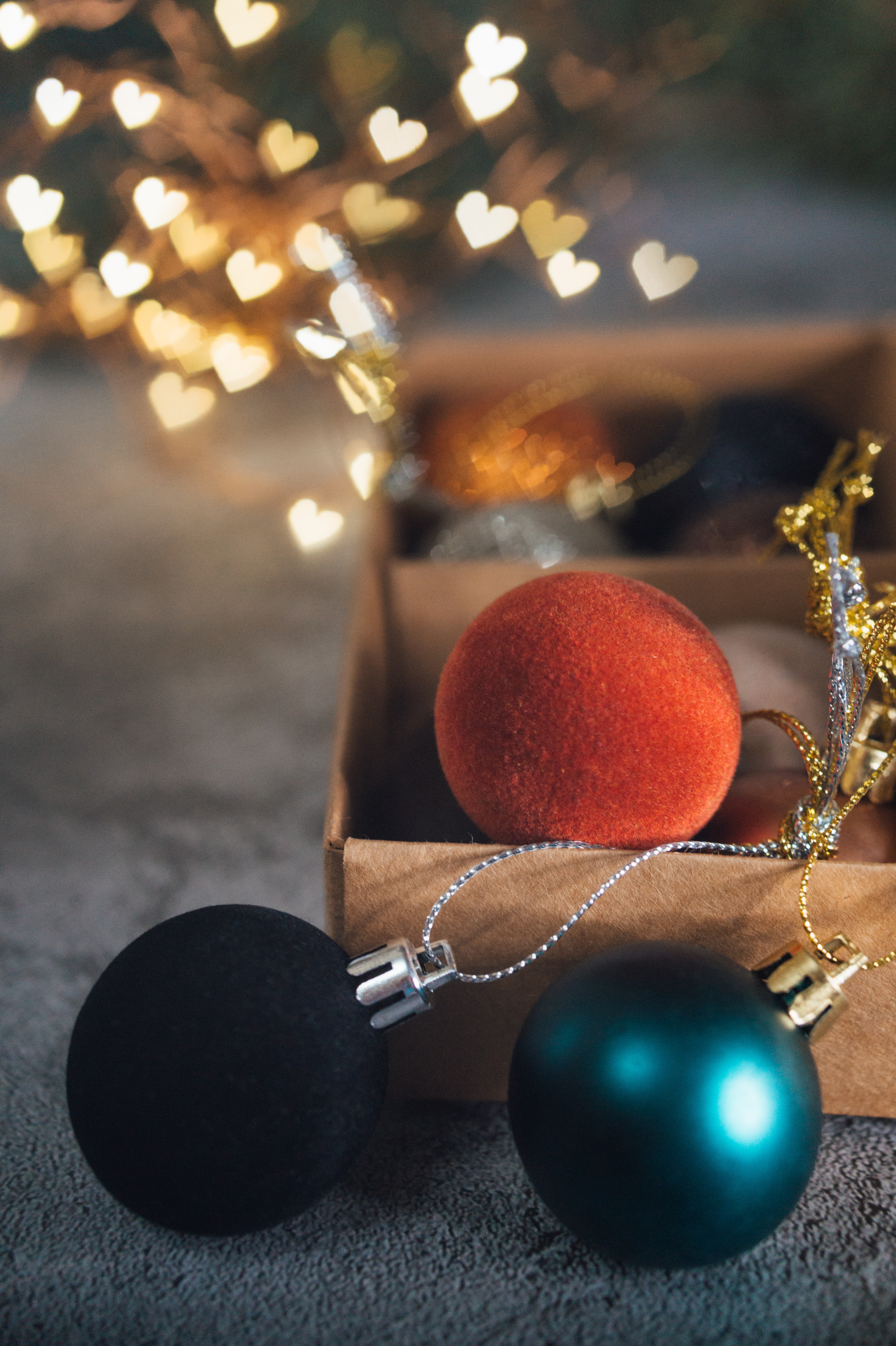 holidays, new year, decorations, glare, christmas, balls