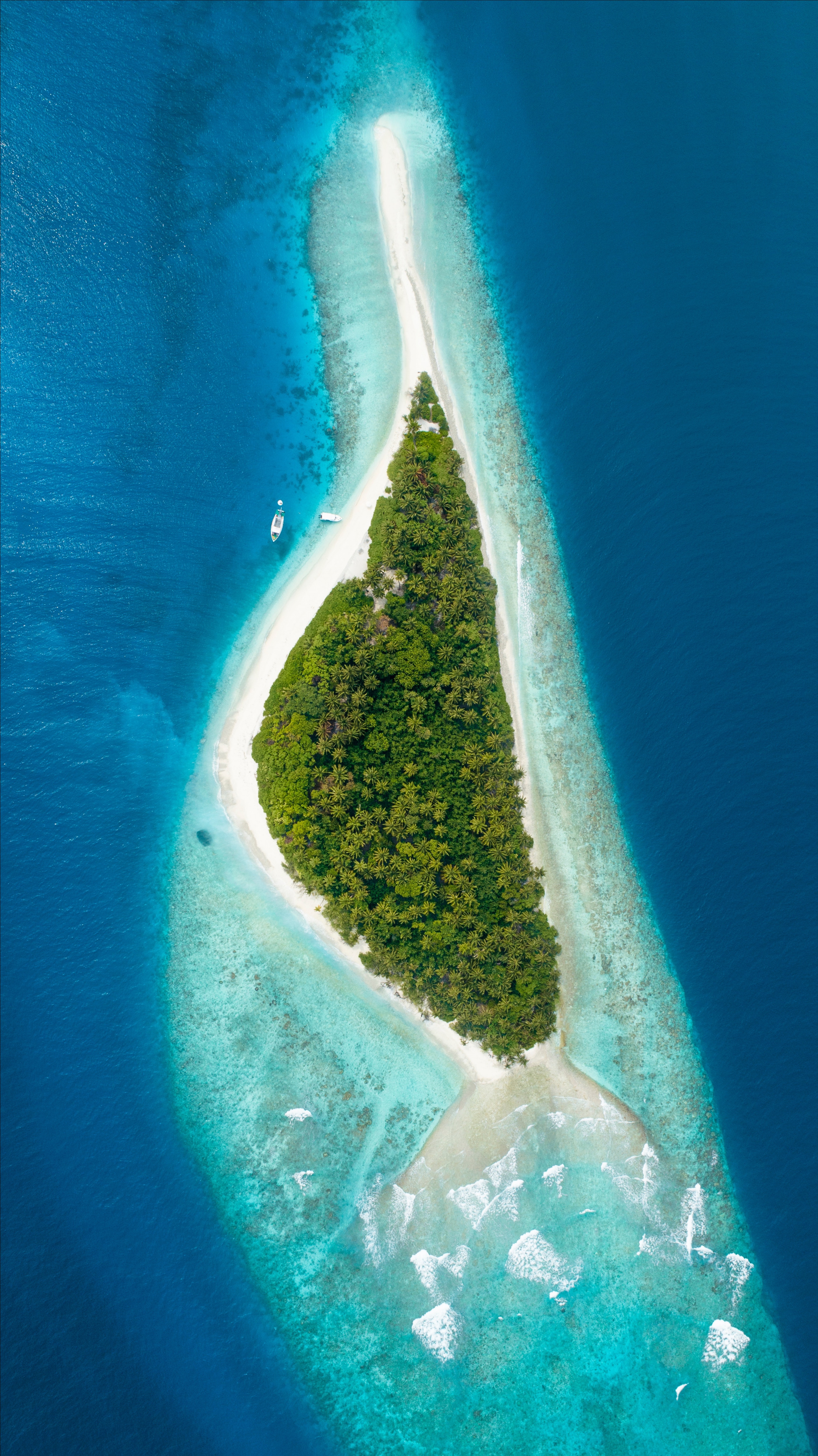 tropics, nature, view from above, ocean, island, maldives