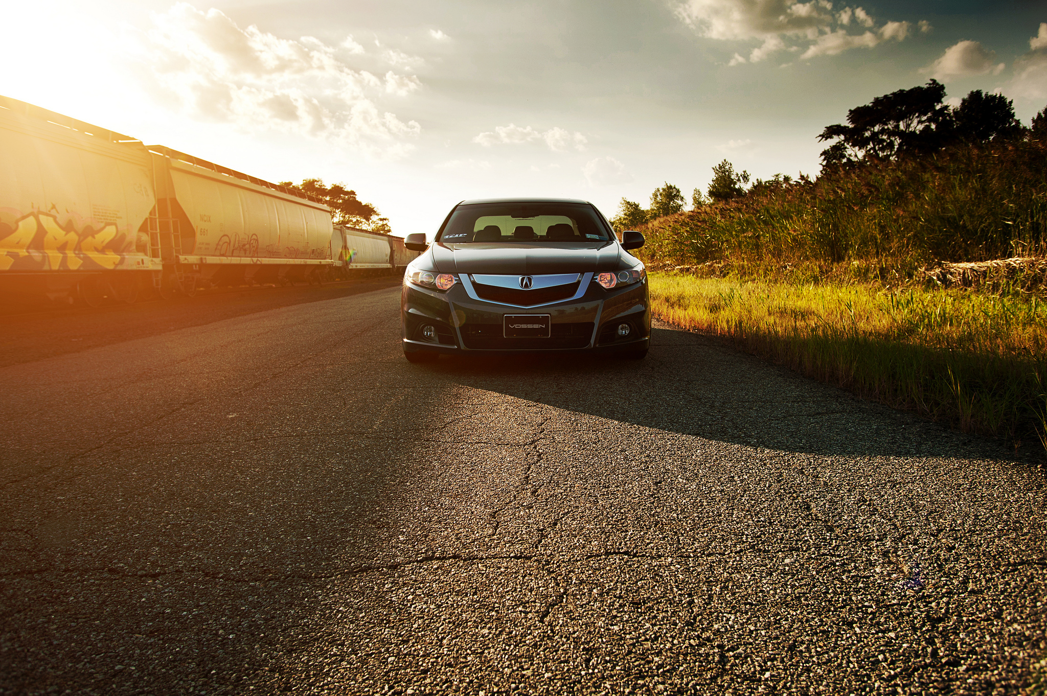 Mobile Wallpaper Honda tsx, accord, front view, acura