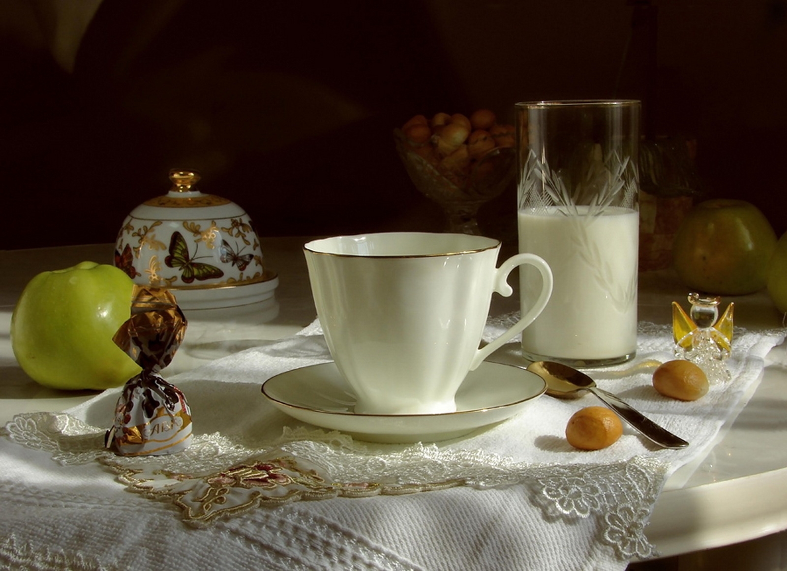 food, cup, teapot, kettle, tea drinking, tea party, candy UHD