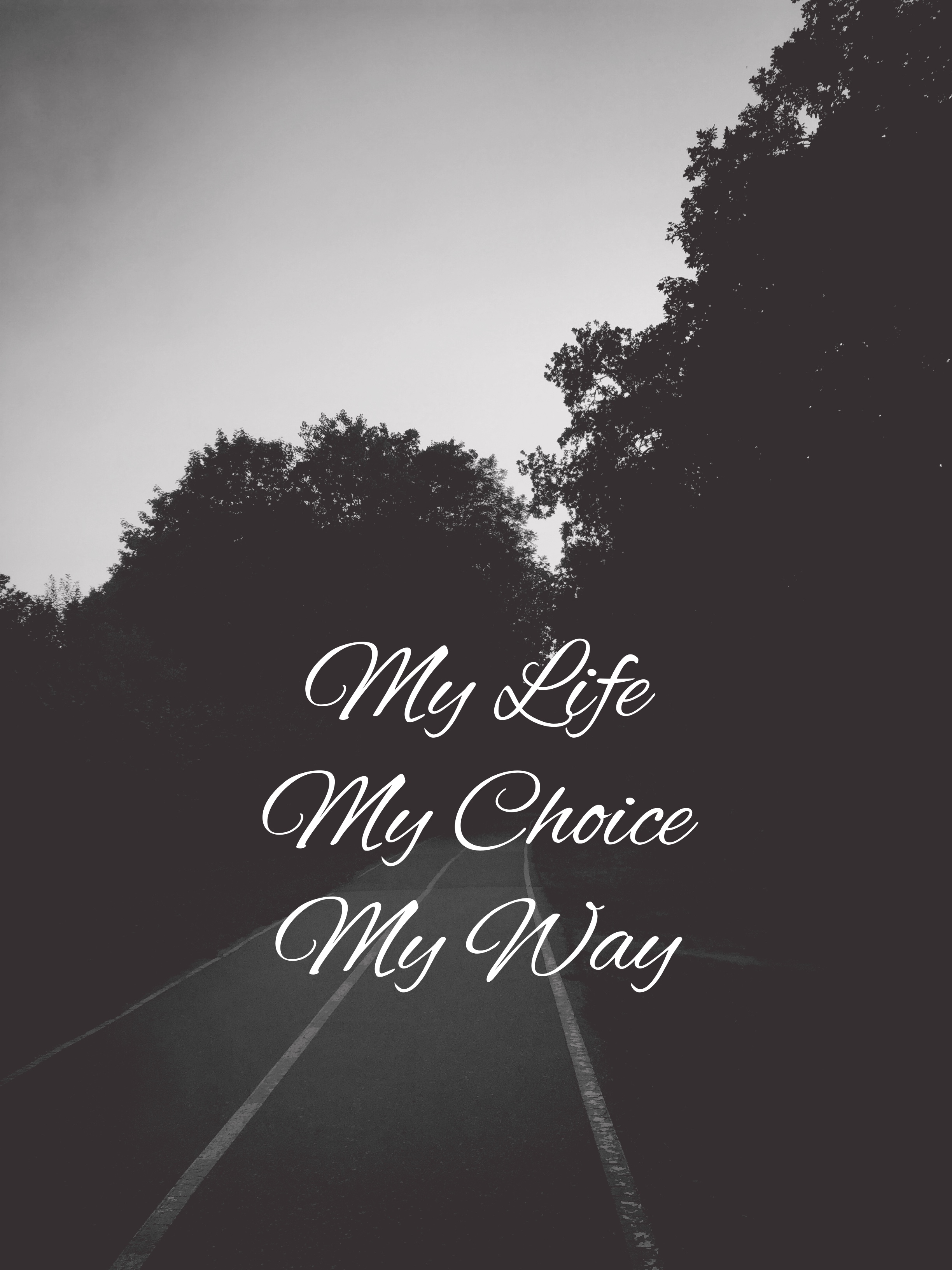 Download mobile wallpaper Bw, Quotation, Words, Text, Quote, Way, Path, Chb, Road, Inscription for free.