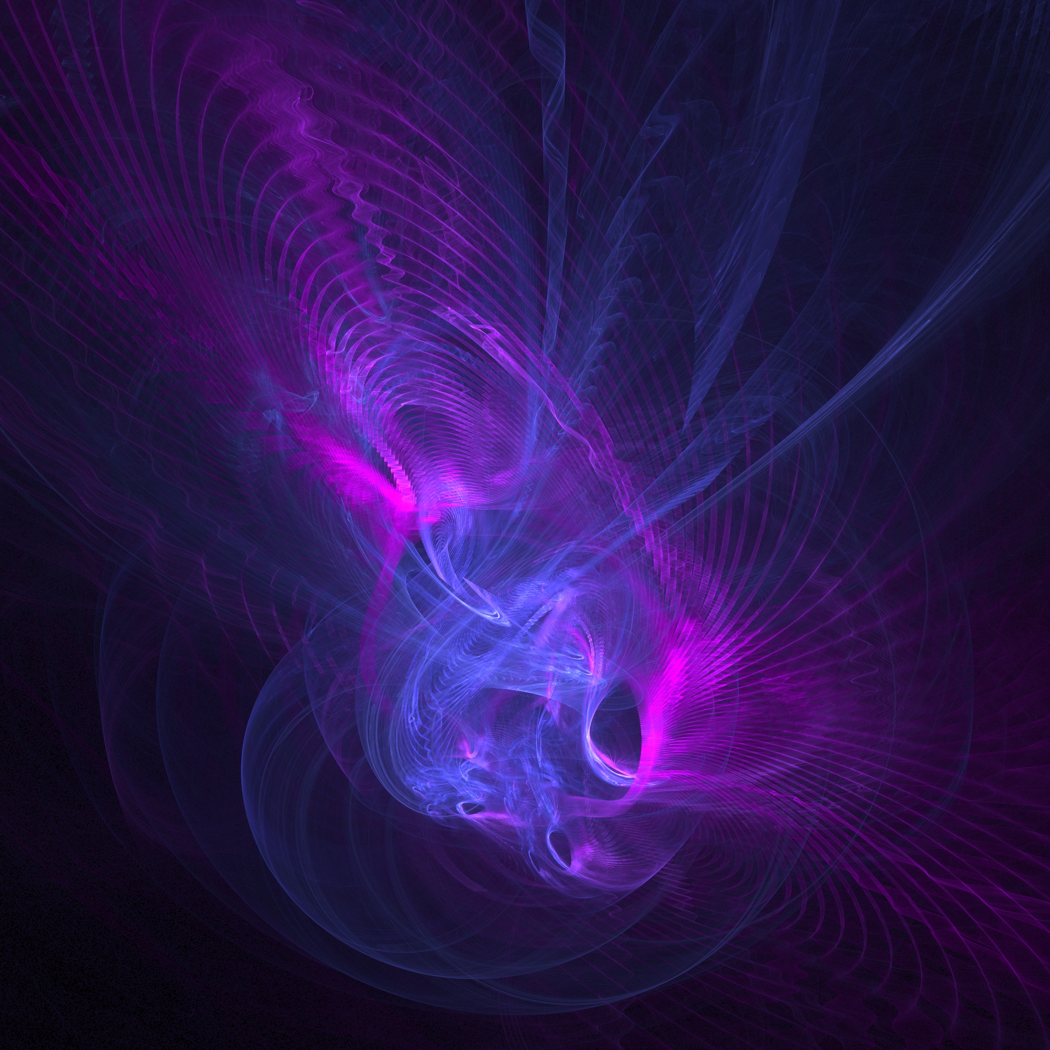 purple, abstract, art, lilac, violet, lines, fractal