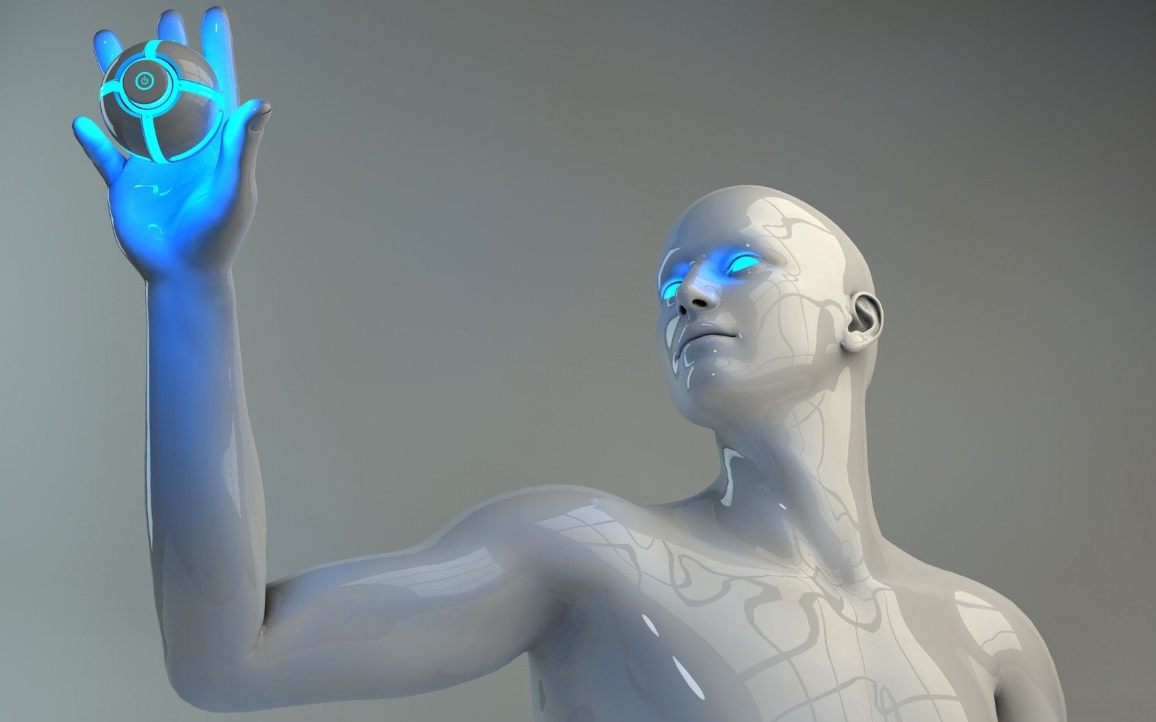 touching, 3d, color, neon, robot, touch, dummy, mannequin wallpaper for mobile