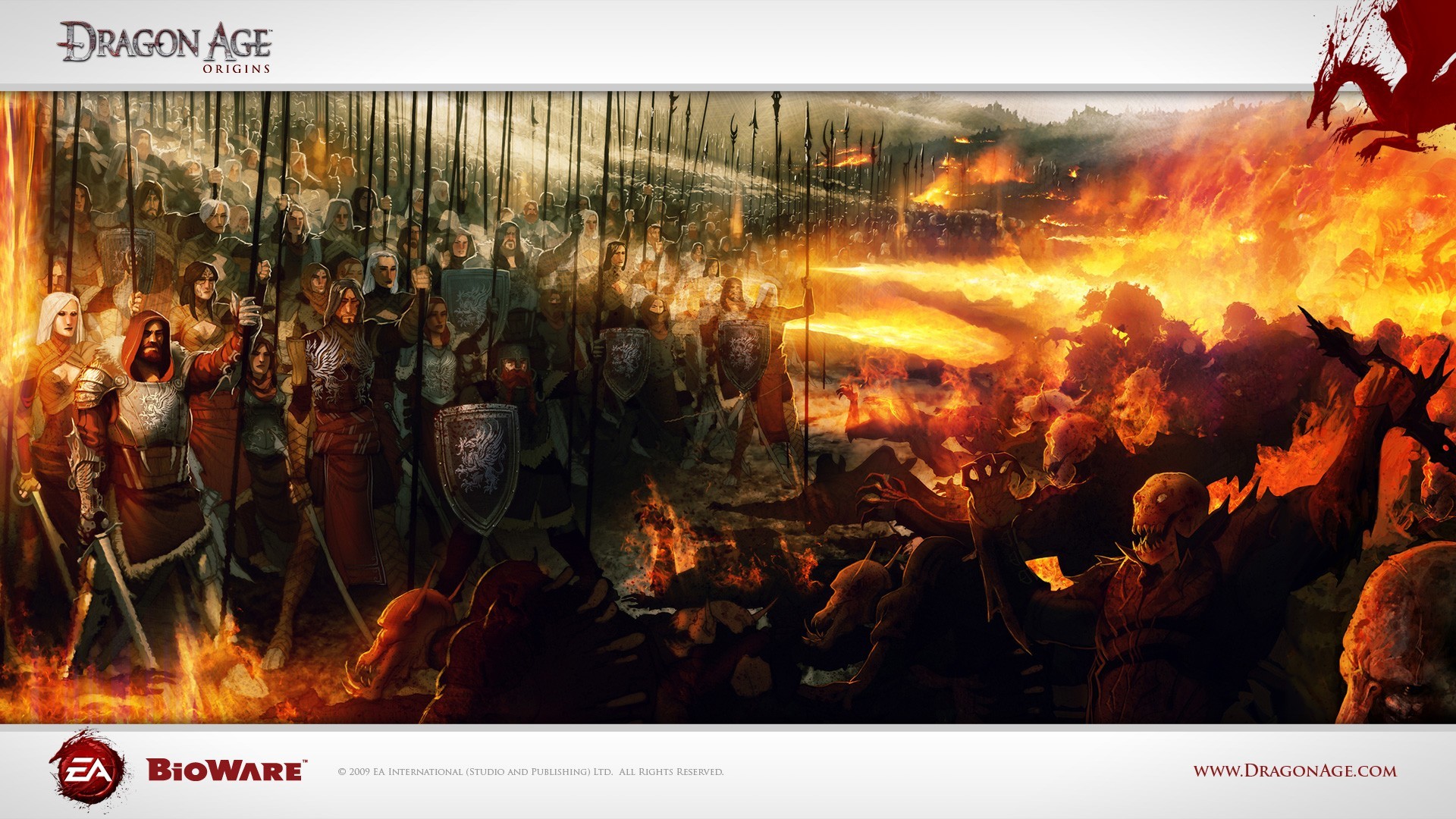 HD desktop wallpaper: Fantasy, Fire, Dragon Age: Origins, War, Battle,  Video Game, Dragon Age download free picture #368589
