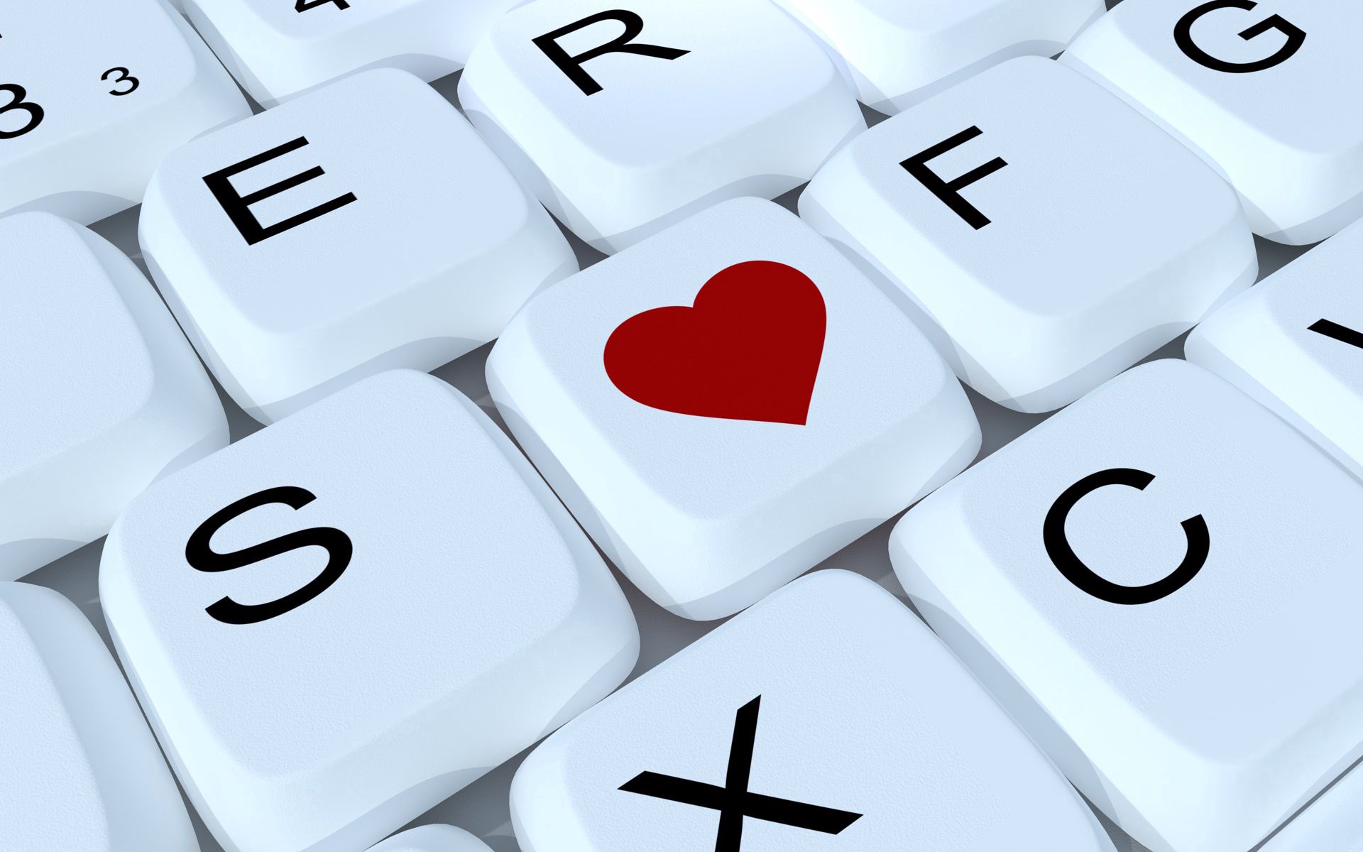 Keyboard heart, love, letters Lock Screen