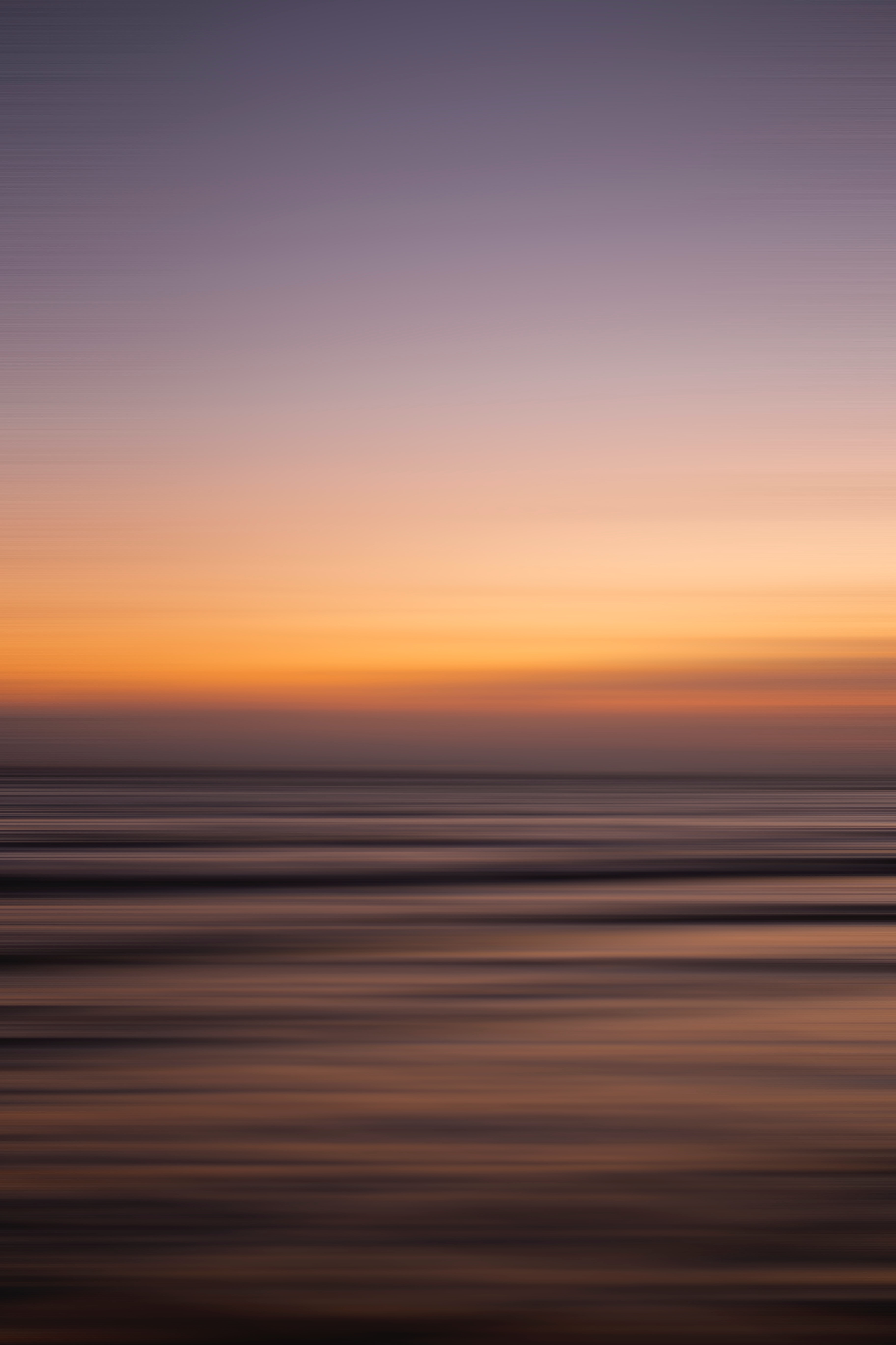 streaks, sunset, abstract, blur, horizon, stripes