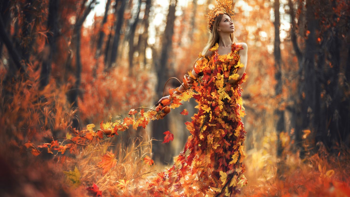 Была моя любовь прекрасна словно осень и локоны ее как золото листвы