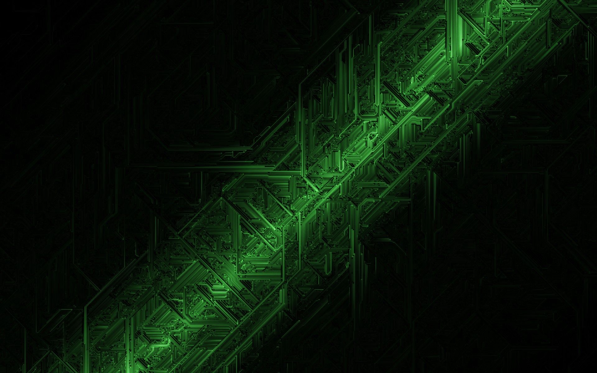 Scheme shadow, green, abstract, shine Lock Screen