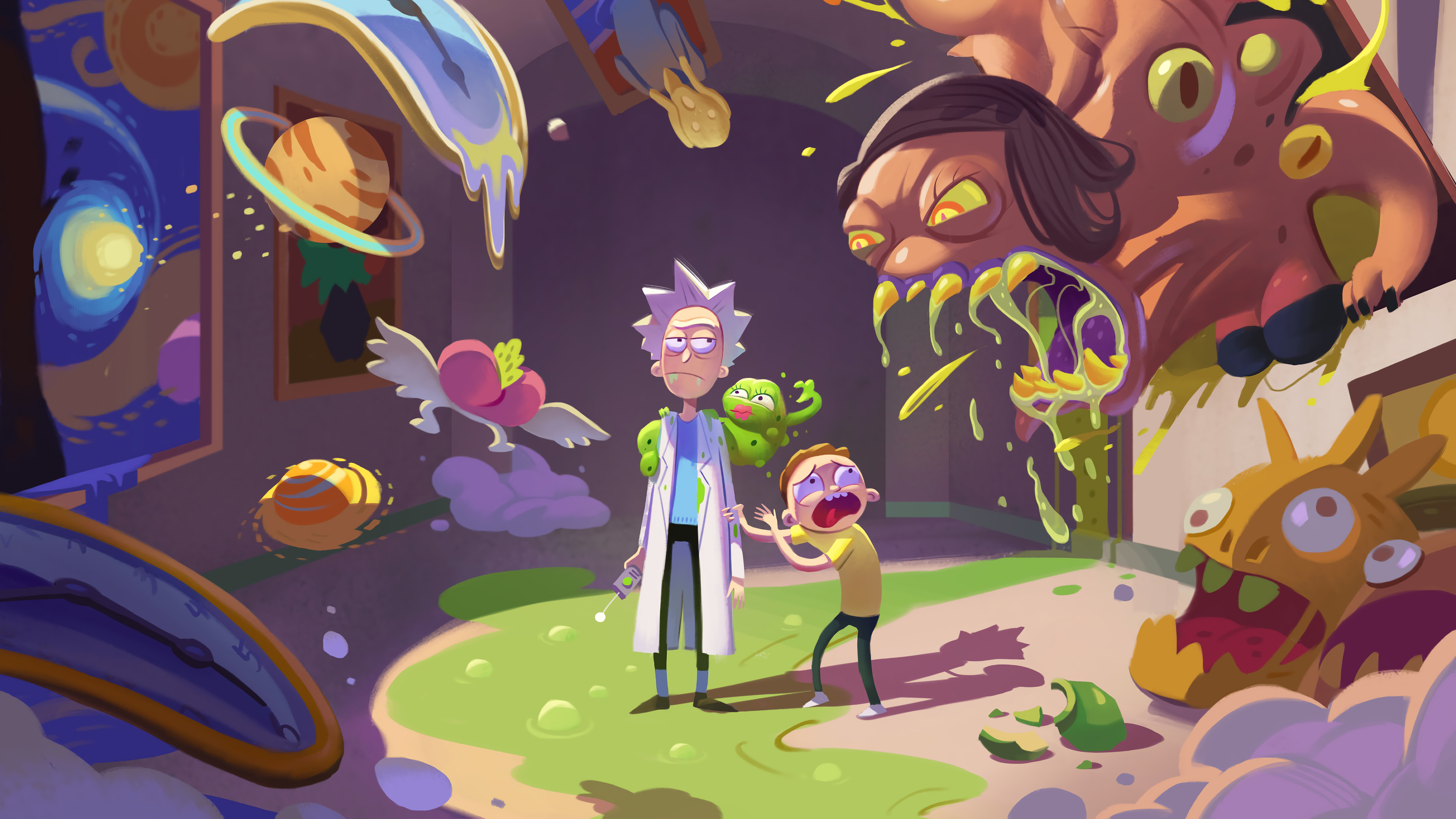 Papel De Parede Para Celular Programa De Tv Rick Sanchez Morty Smith Rick E Morty Morty 9756